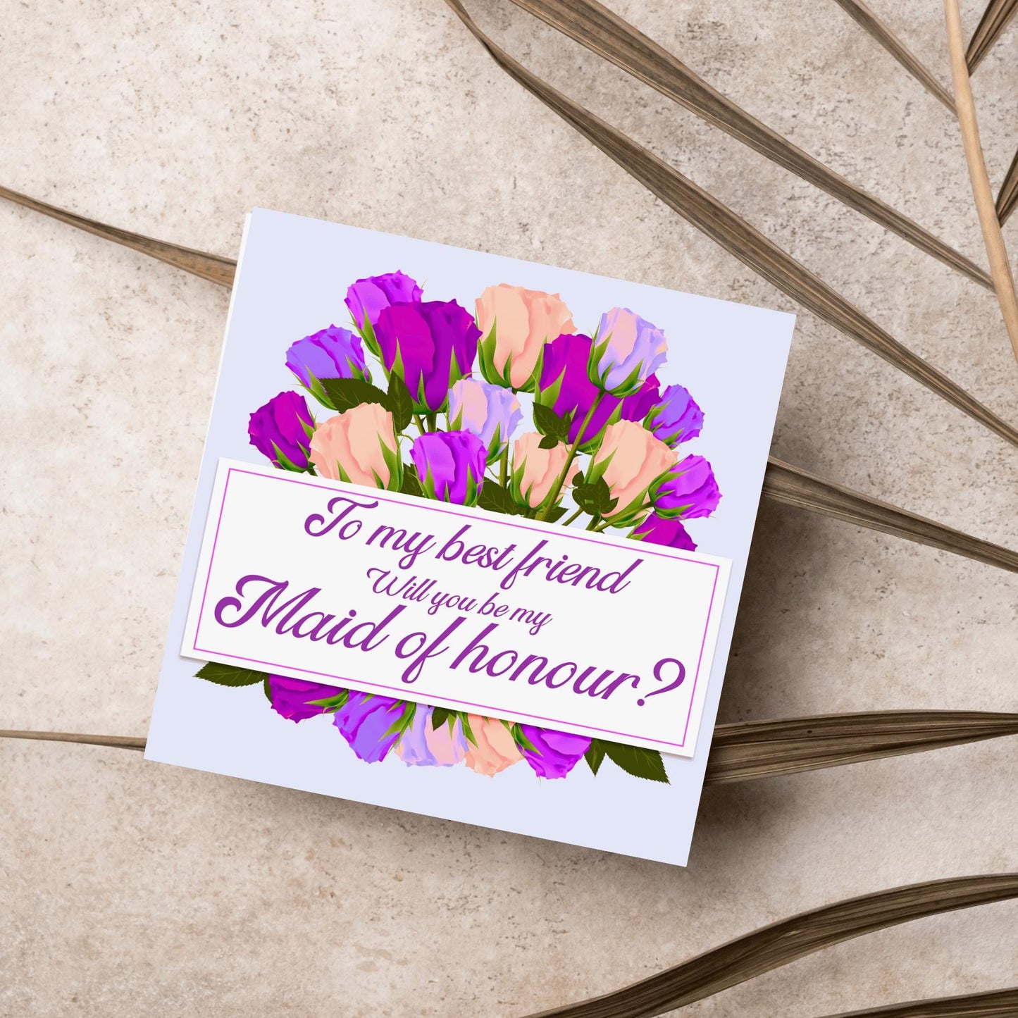 Personalised Bridesmaid Card, Will You Be My Bridesmaid? Maid of Honour Card, Flower Girl Card, Card for Bridesmaid, Customised Card