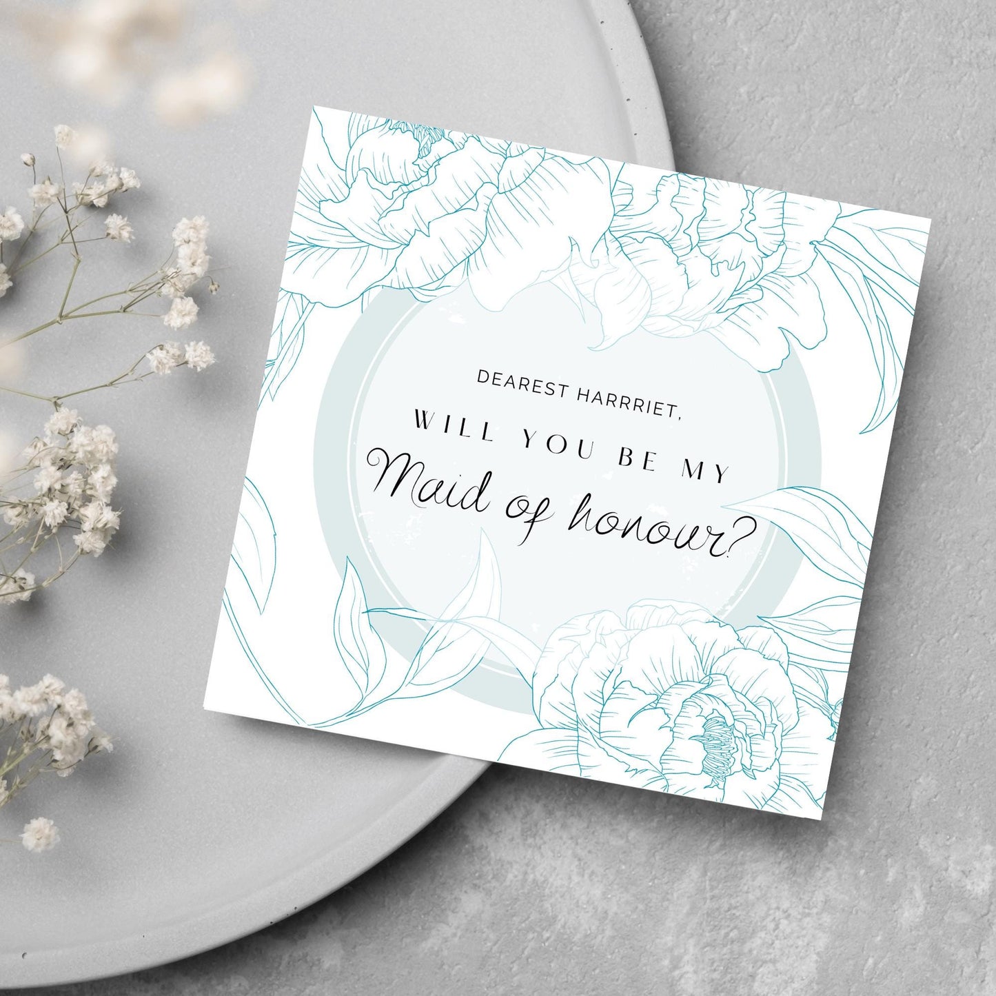 Personalised Bridesmaid Card, Will You Be My Bridesmaid? Maid of Honour Card, Flower Girl Card, Card for Bridesmaid, Customised Card