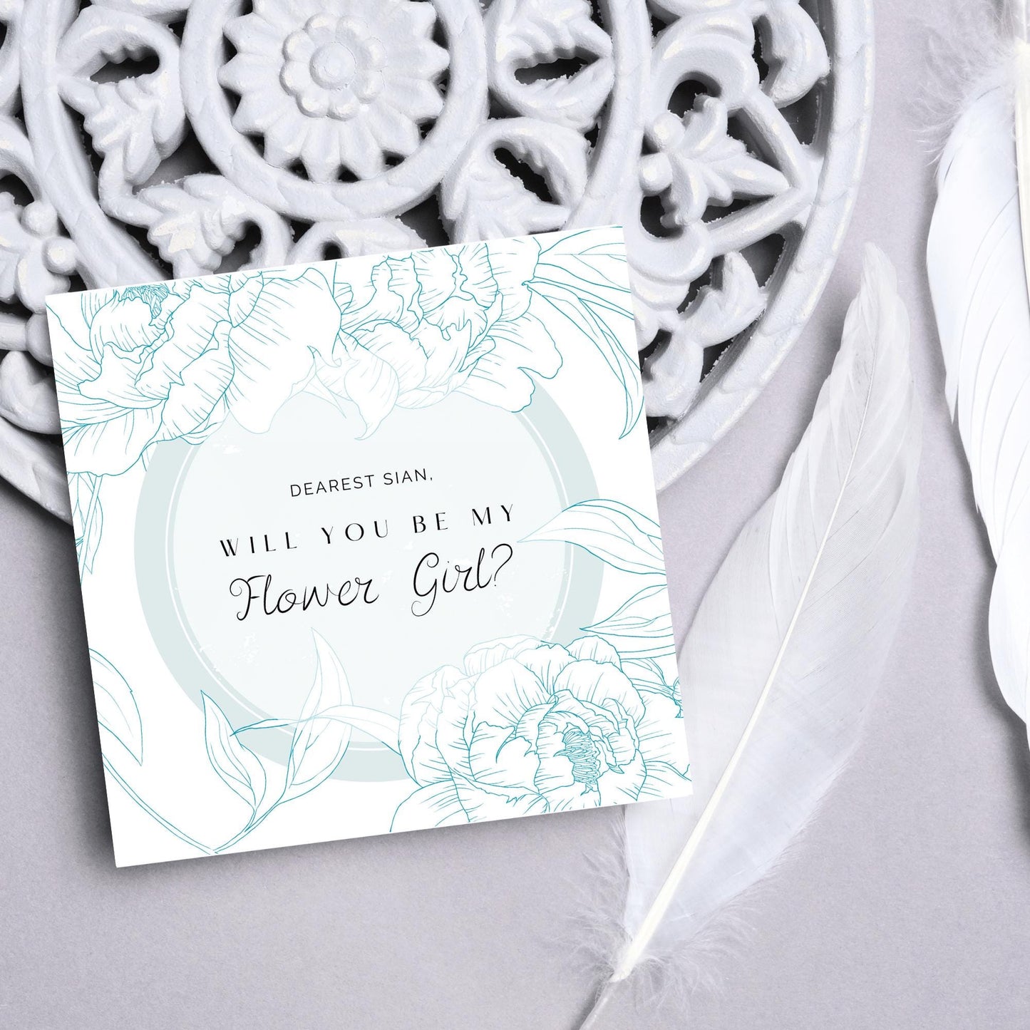 Personalised Bridesmaid Card, Will You Be My Bridesmaid? Maid of Honour Card, Flower Girl Card, Card for Bridesmaid, Customised Card