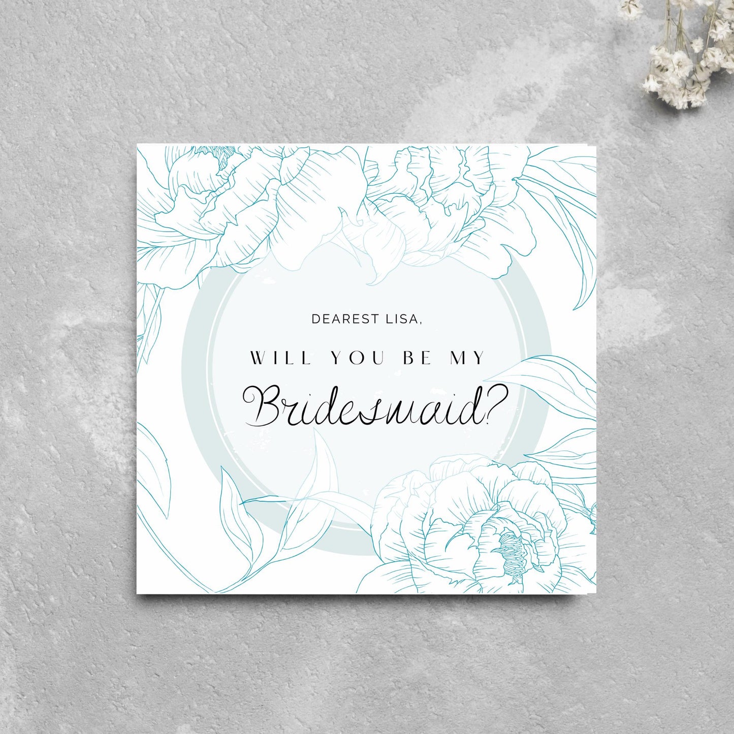 Personalised Bridesmaid Card, Will You Be My Bridesmaid? Maid of Honour Card, Flower Girl Card, Card for Bridesmaid, Customised Card