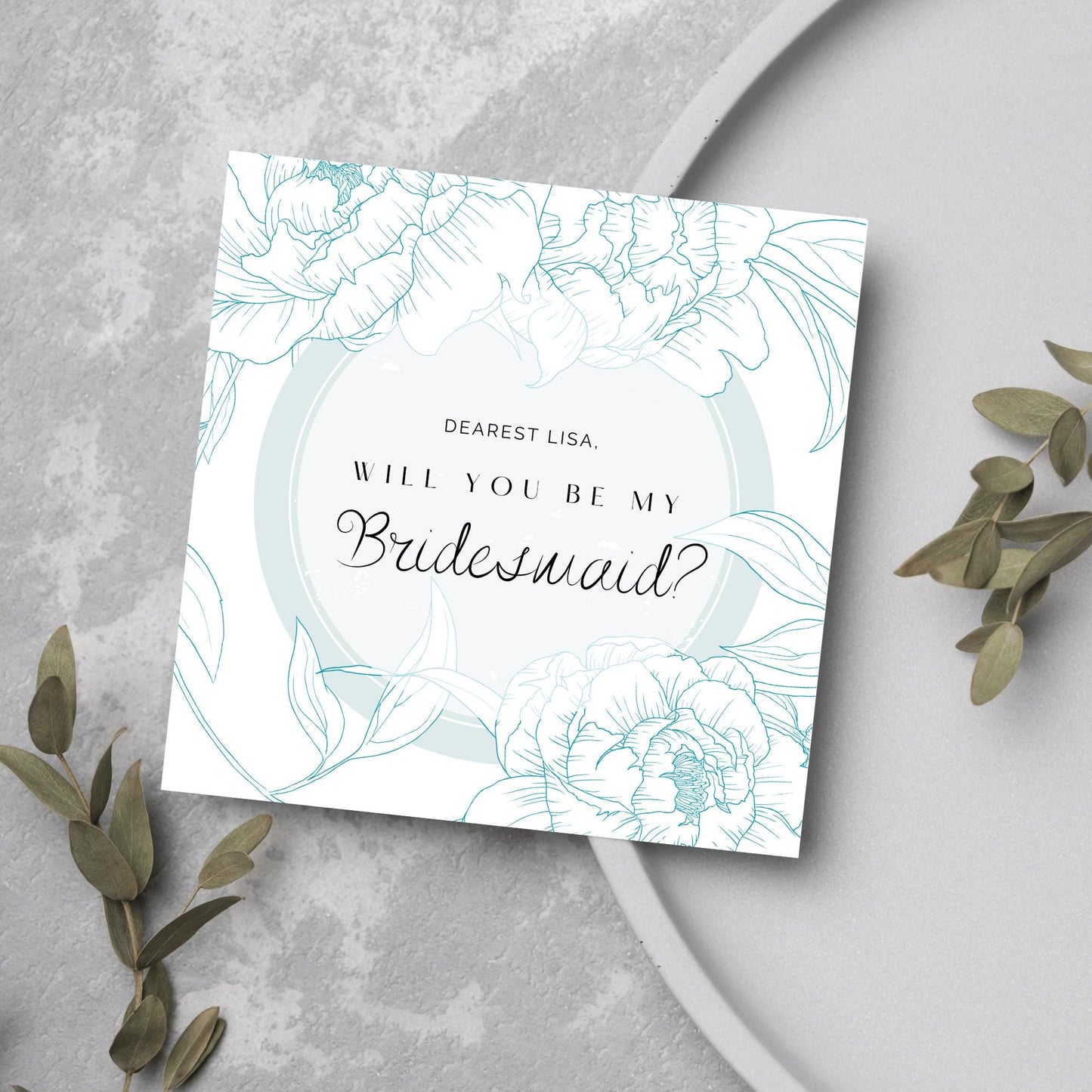 Personalised Bridesmaid Card, Will You Be My Bridesmaid? Maid of Honour Card, Flower Girl Card, Card for Bridesmaid, Customised Card