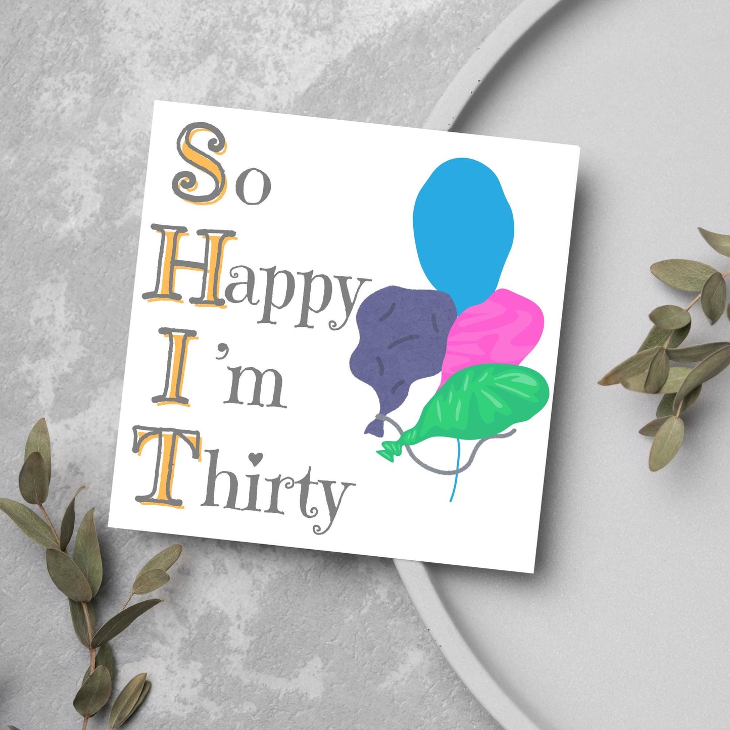 30th Birthday Card, 20th Birthday Card, Thirty Birthday Card, Twenty Birthday Card, Funny Rude Birthday Card, 30 years, 20 years