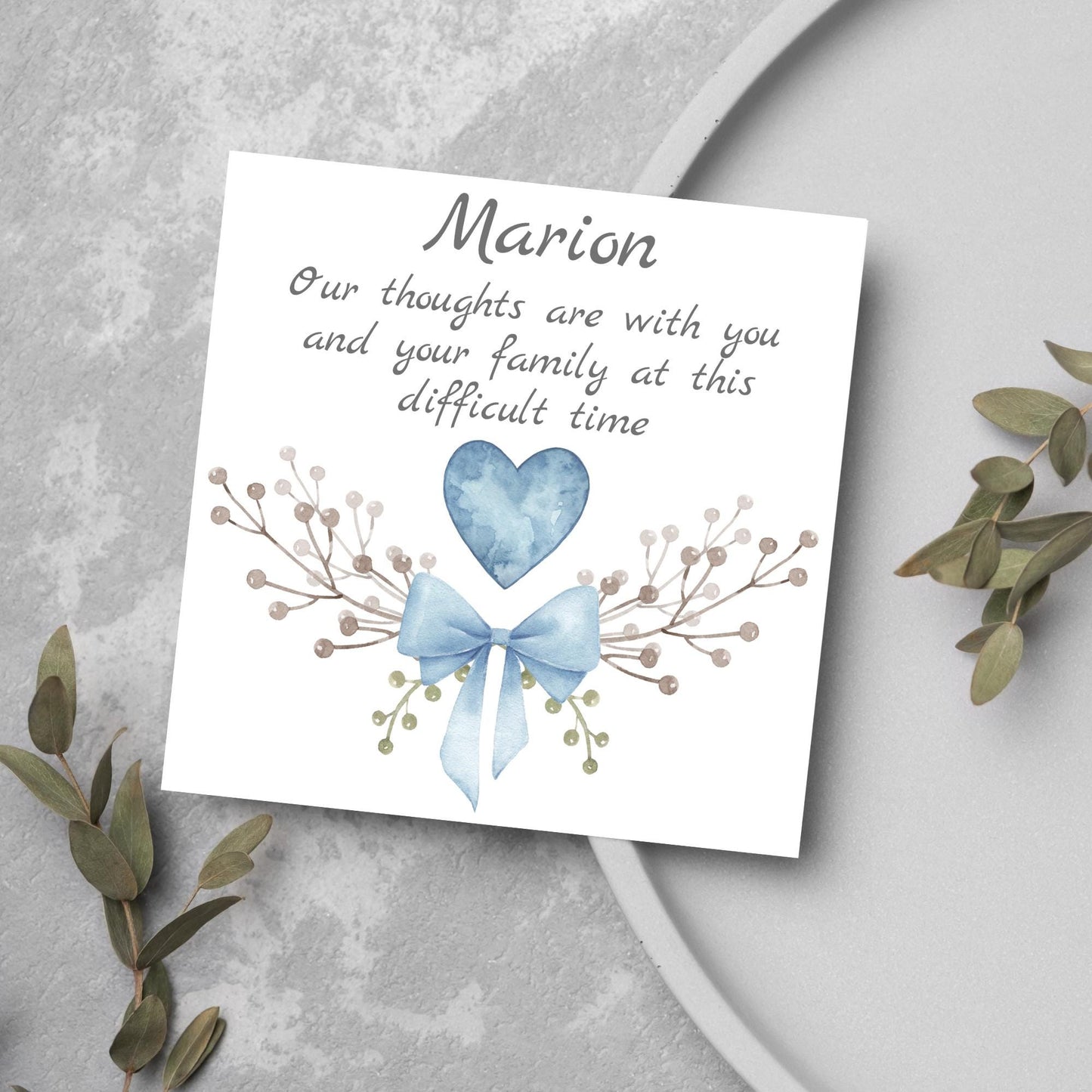 Personalised Sorry for Your Loss Card, Bereavement Card, Sympathy Card, Card for Loss, Rest in Peace, Funeral Card, Condolences Card,