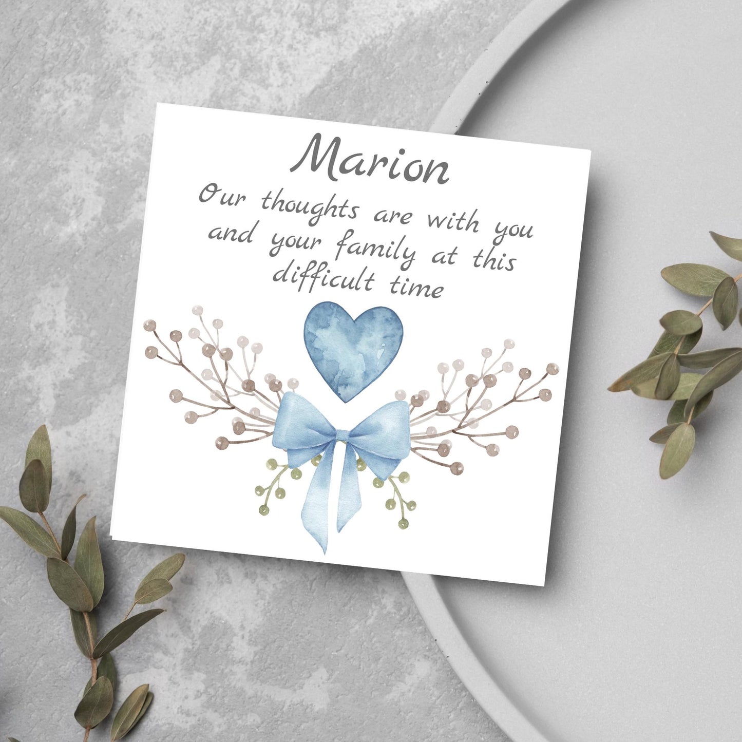 Personalised Sorry for Your Loss Card, Bereavement Card, Sympathy Card, Card for Loss, Rest in Peace, Funeral Card, Condolences Card,
