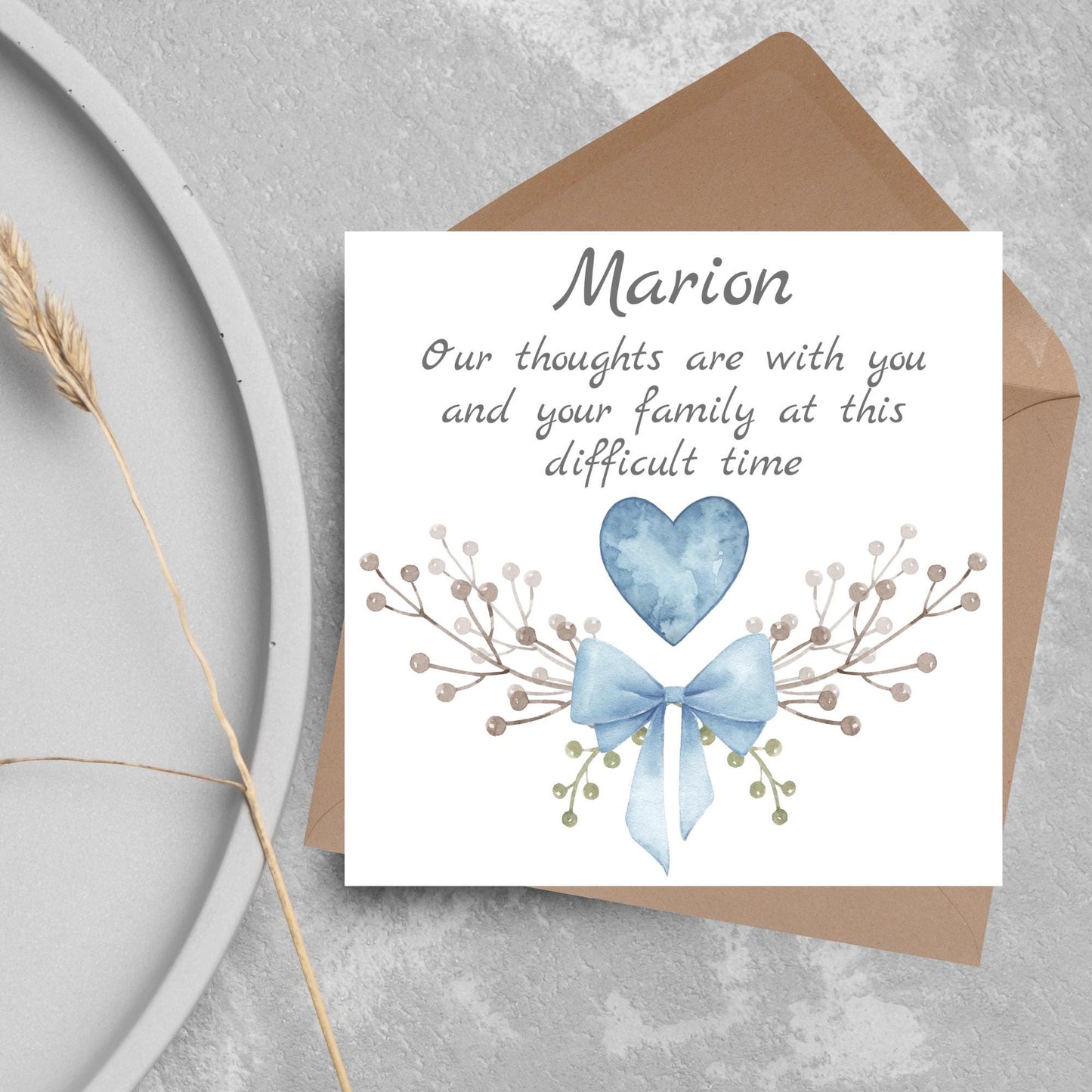 Personalised Sorry for Your Loss Card, Bereavement Card, Sympathy Card, Card for Loss, Rest in Peace, Funeral Card, Condolences Card,