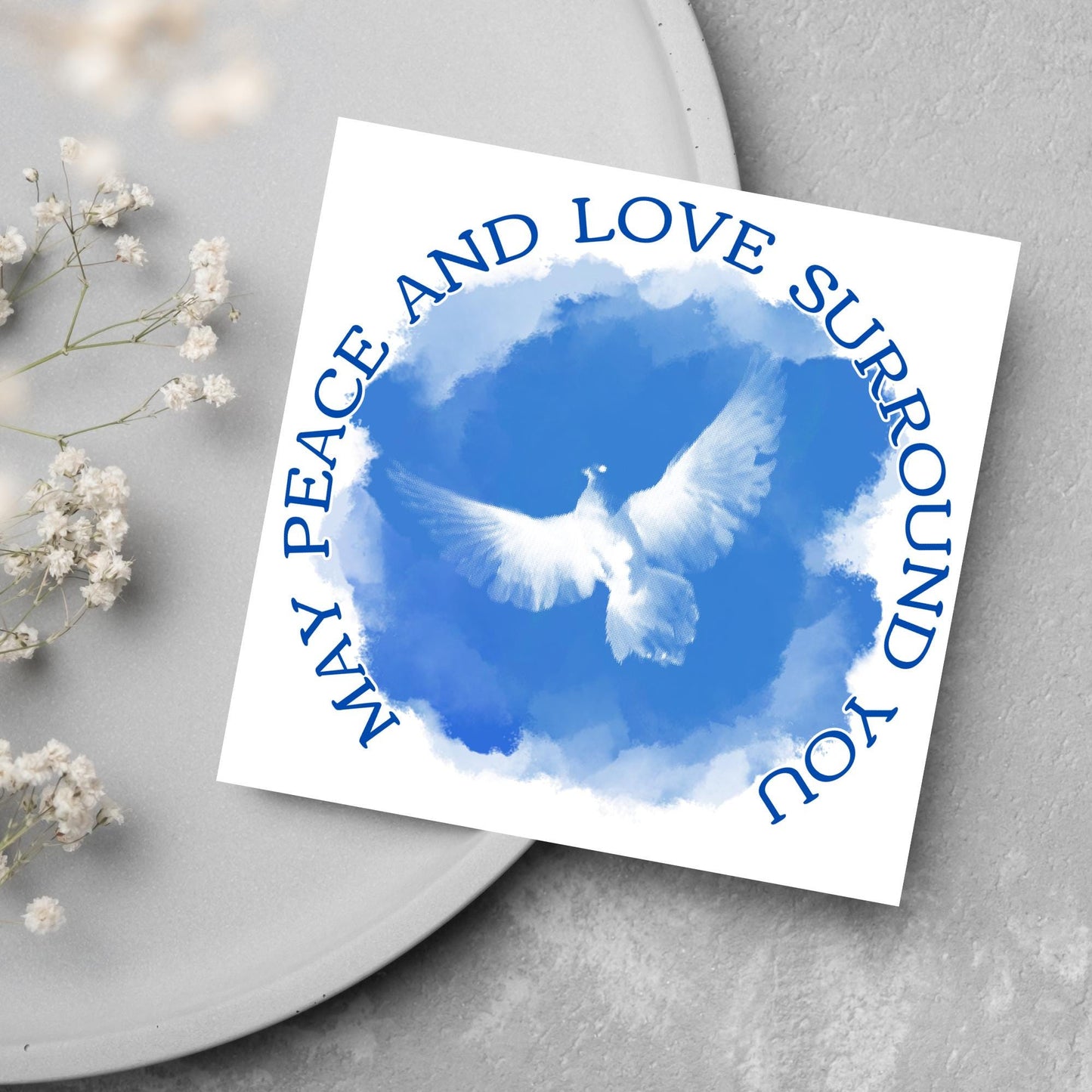 Sorry for Your Loss Card, Bereavement Card, Deepest Sympathy Card, Card for Loss, Rest in Peace, Funeral Card, Condolences Card, Dove Card