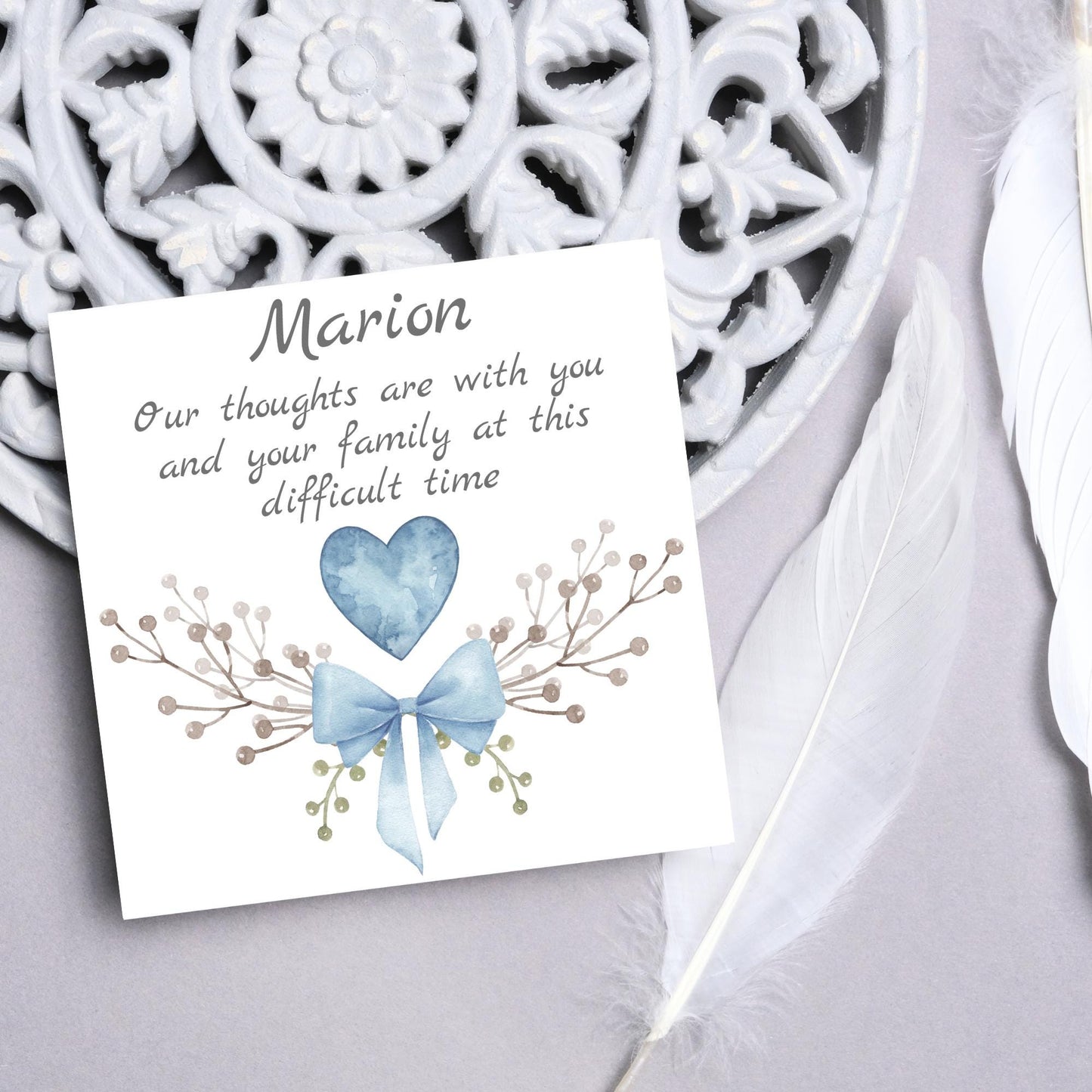 Personalised Sorry for Your Loss Card, Bereavement Card, Sympathy Card, Card for Loss, Rest in Peace, Funeral Card, Condolences Card,
