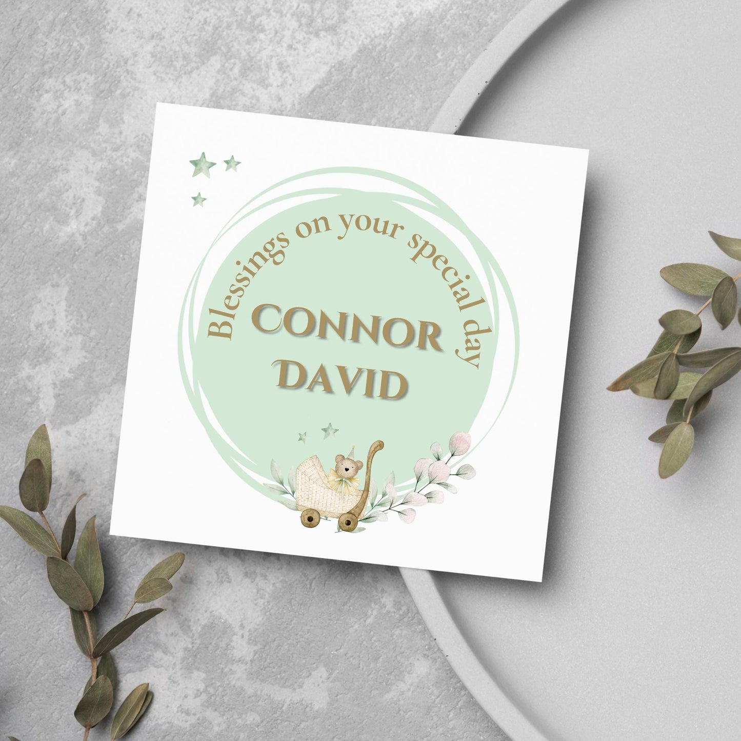 Christening Card, Baptism Card, Baby Baptism, Baby Christening, Naming Ceremony Card, Christian Baby Card, Card For Christening