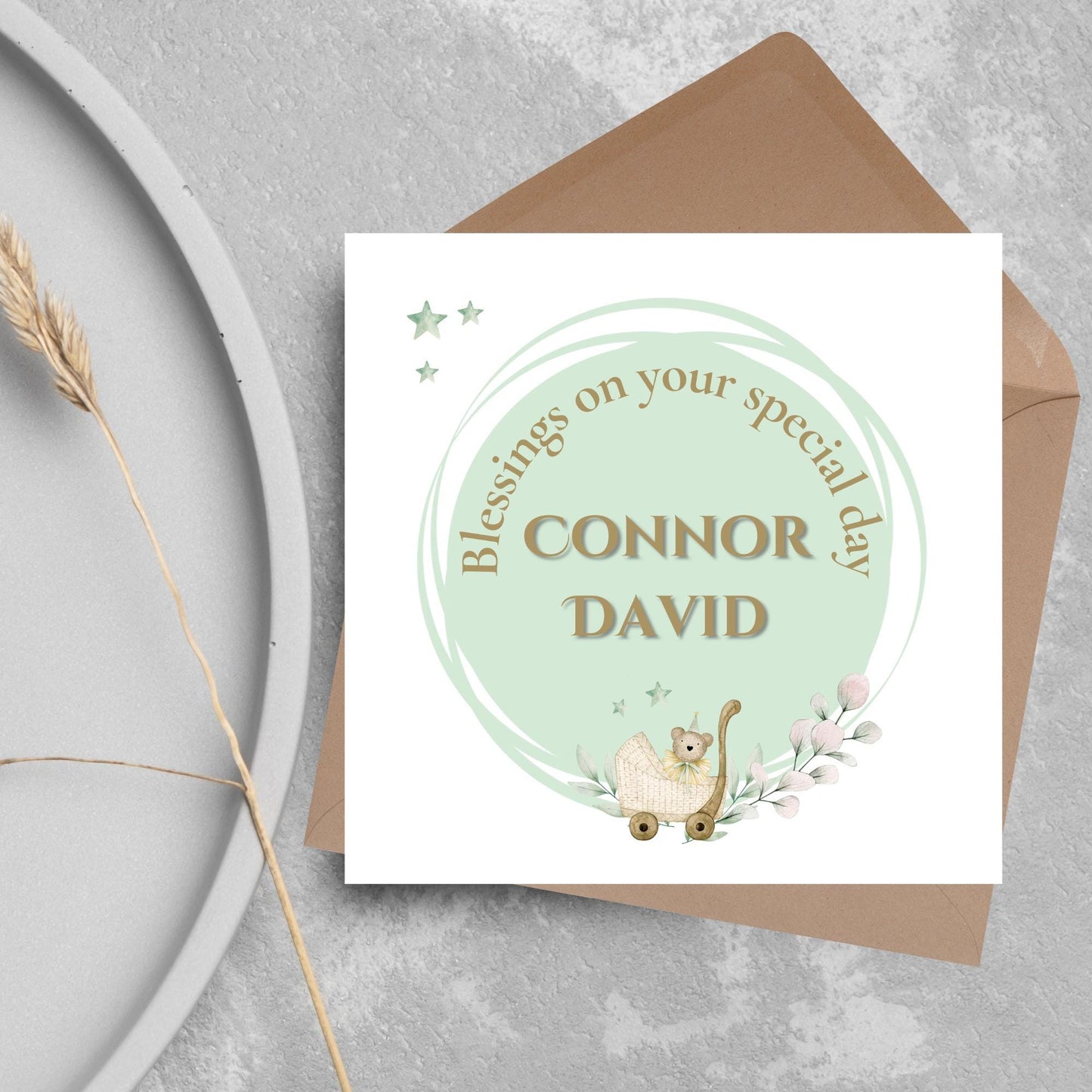 Christening Card, Baptism Card, Baby Baptism, Baby Christening, Naming Ceremony Card, Christian Baby Card, Card For Christening