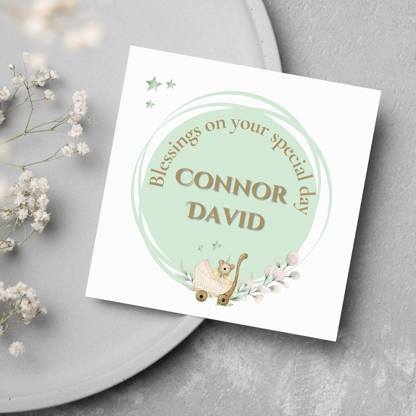 Christening Card, Baptism Card, Baby Baptism, Baby Christening, Naming Ceremony Card, Christian Baby Card, Card For Christening