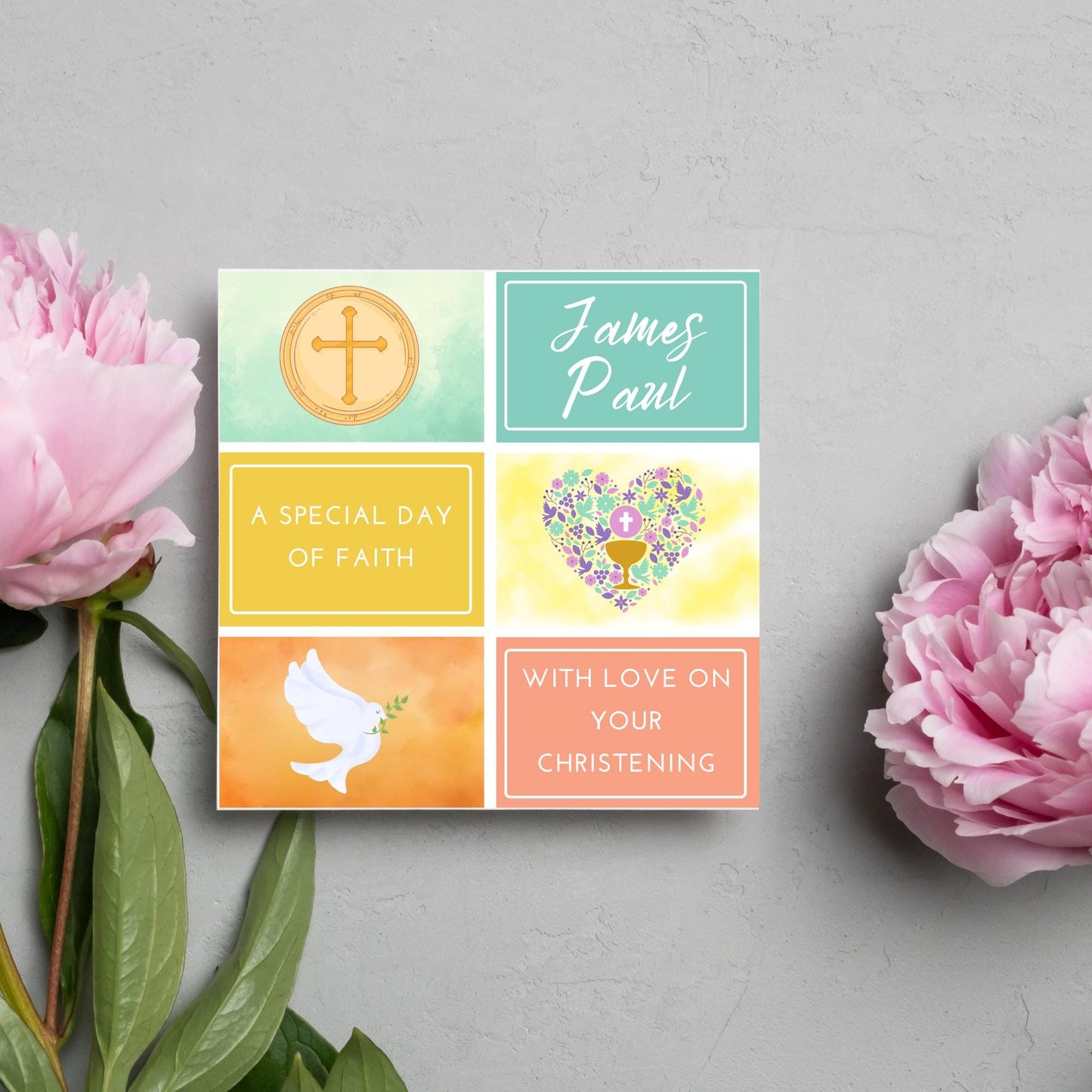 Christening Card, Baptism Card, Baby Baptism, Baby Christening, Naming Ceremony Card, Christian Baby Card, Card For Christening