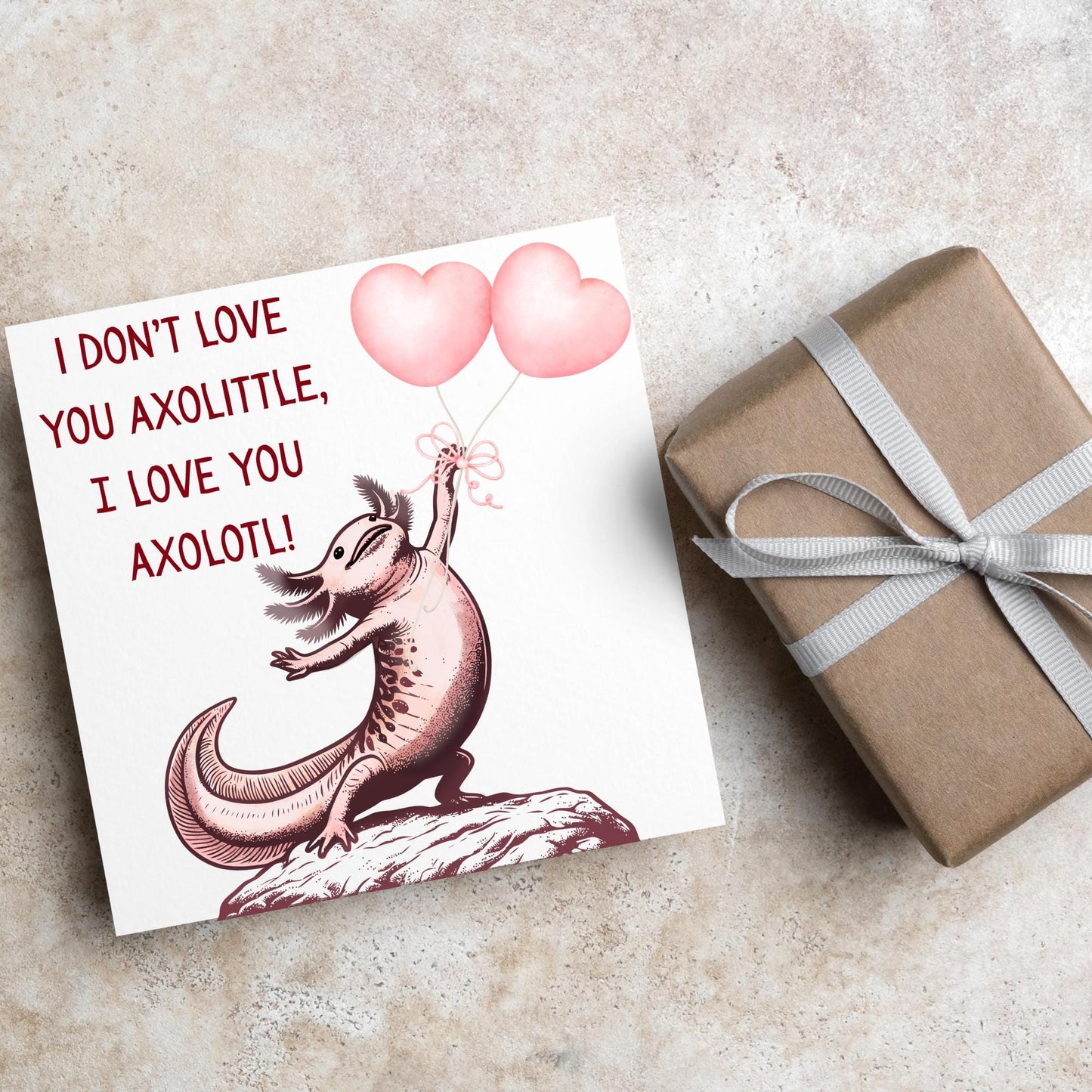 Axolotl Anniversary Card, Love Card, Axolotl, Card for Her, Card for Girlfriend, Card for Wife, Birthday Card for Girlfriend, Love you Card