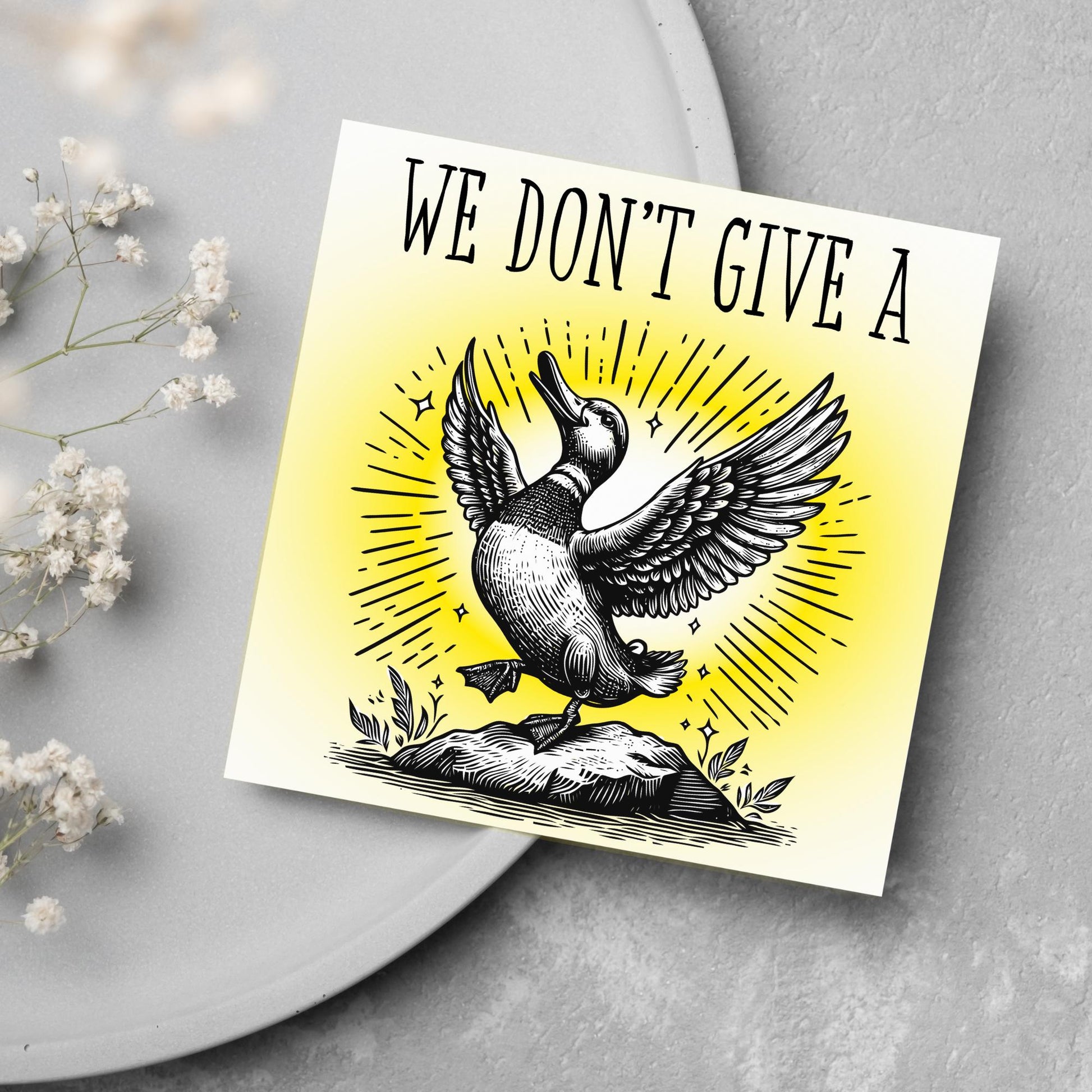 Duck Birthday Card, Fun Party Card, Duck Card, Animal Theme Birthday Card, Funny Duck Lover Card, Any Occasion Card, Rude Card, Card for Him