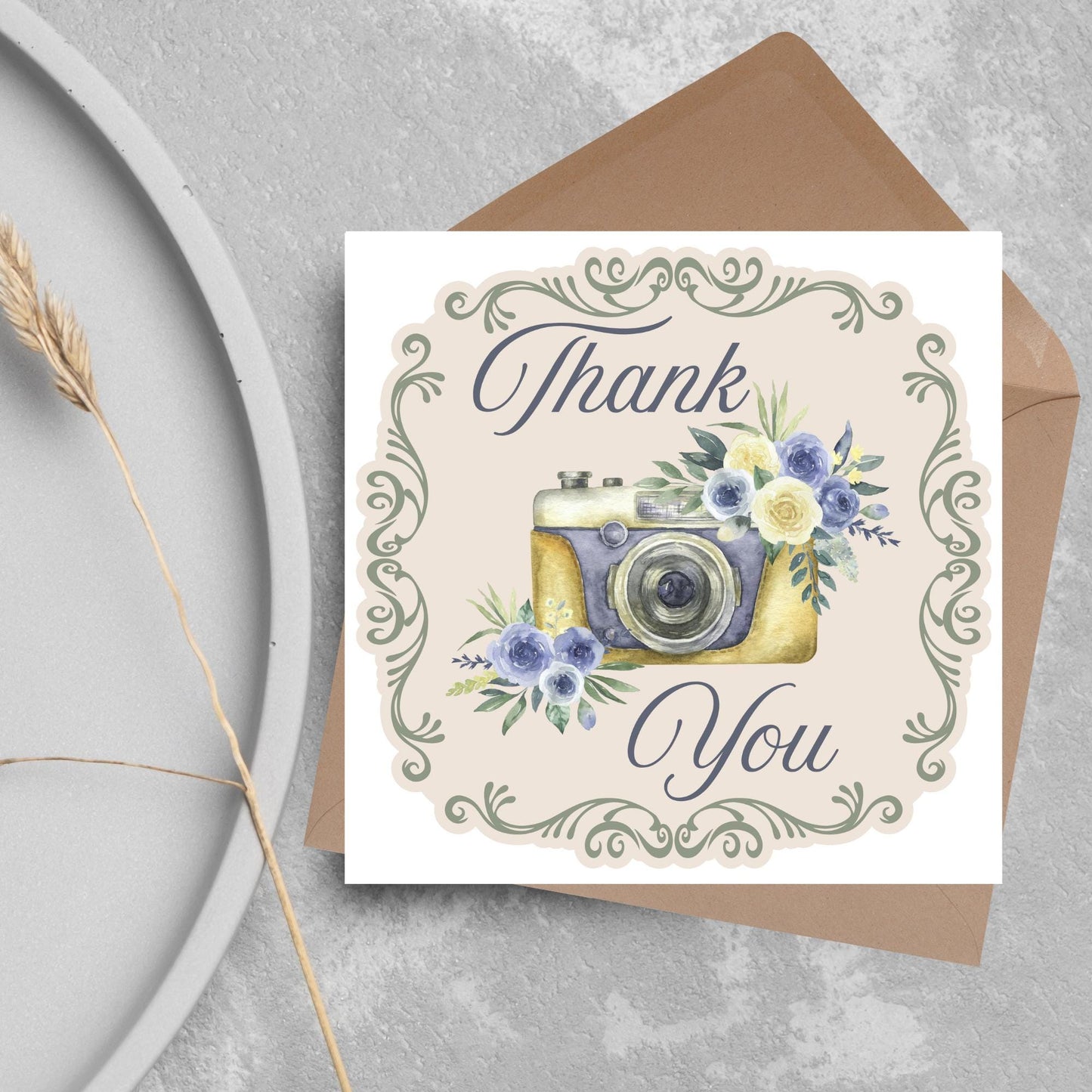 Thank You Card for Wedding Photographer, Thanks Photographer, Wedding Thank You, Photography Thanks Card, Thank You Photo Card