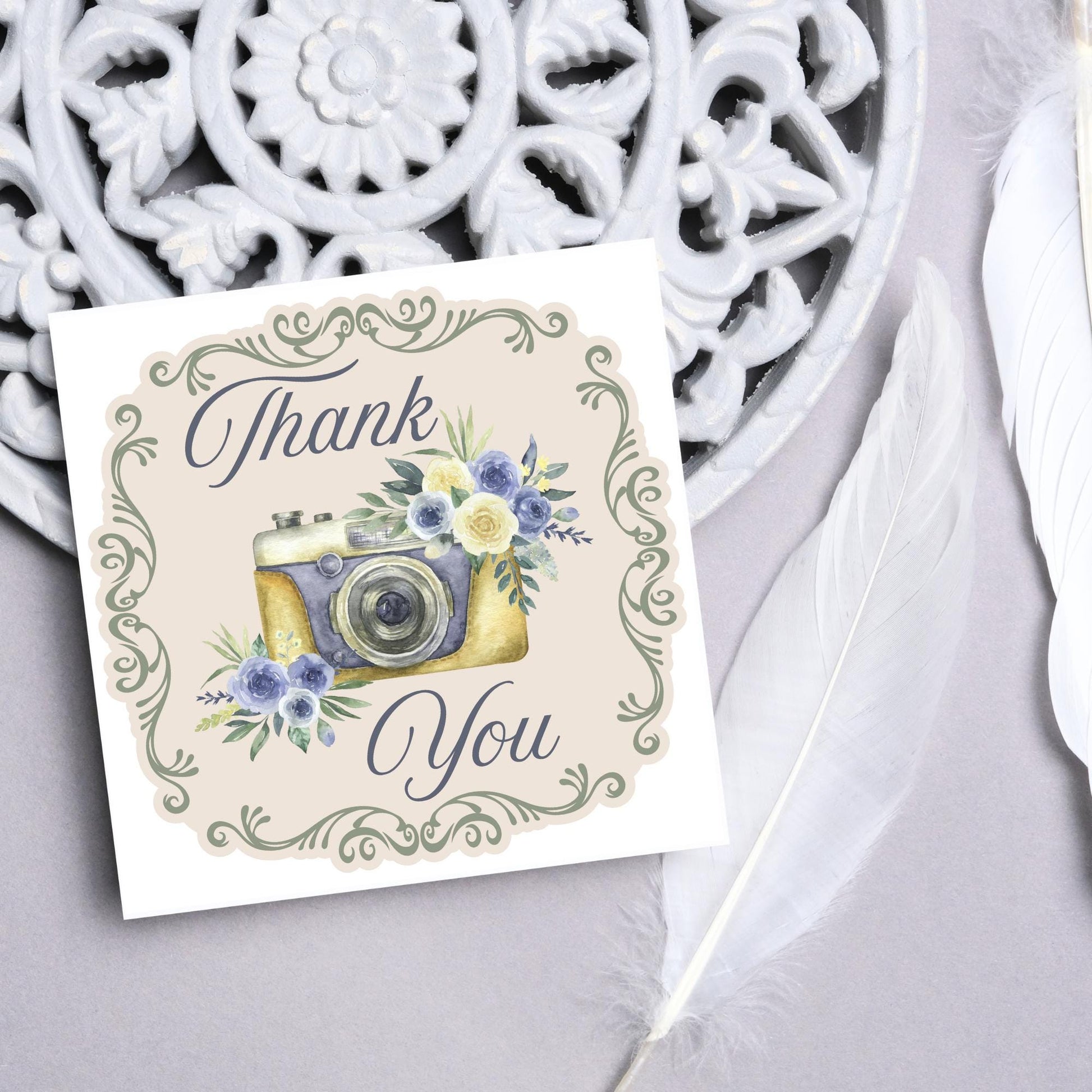 Thank You Card for Wedding Photographer, Thanks Photographer, Wedding Thank You, Photography Thanks Card, Thank You Photo Card
