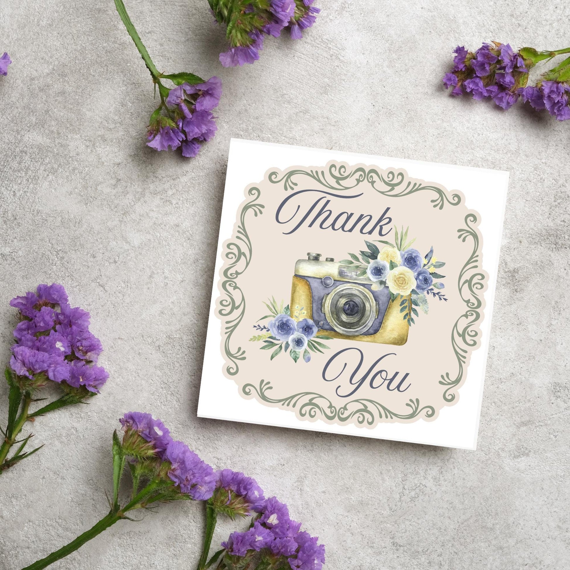 Thank You Card for Wedding Photographer, Thanks Photographer, Wedding Thank You, Photography Thanks Card, Thank You Photo Card