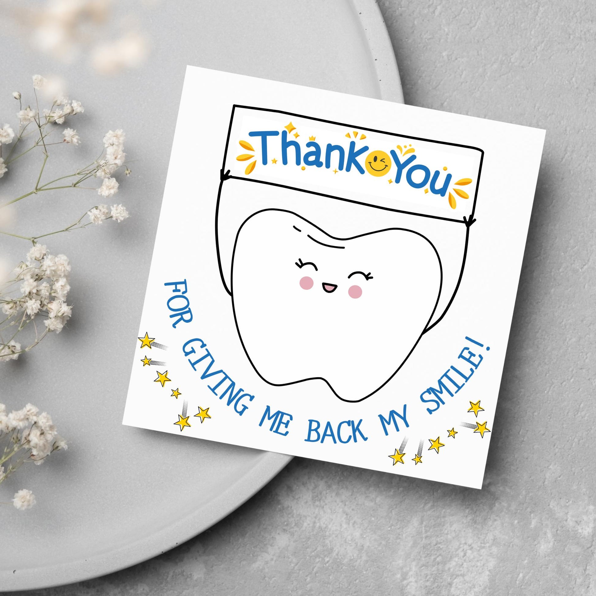 Thank You Card for Dentist, Card For Orthodontist, Dental Thank You Card, Thanks Dental Staff, Dentist Appreciation Card, Dental Nurse Card