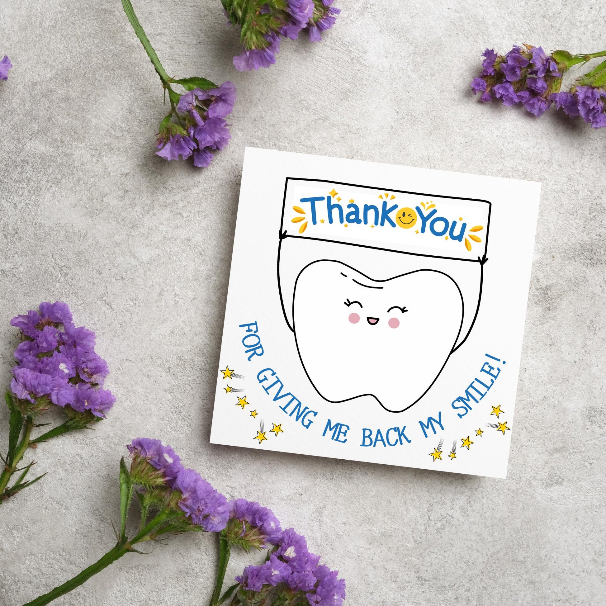 Thank You Card for Dentist, Card For Orthodontist, Dental Thank You Card, Thanks Dental Staff, Dentist Appreciation Card, Dental Nurse Card