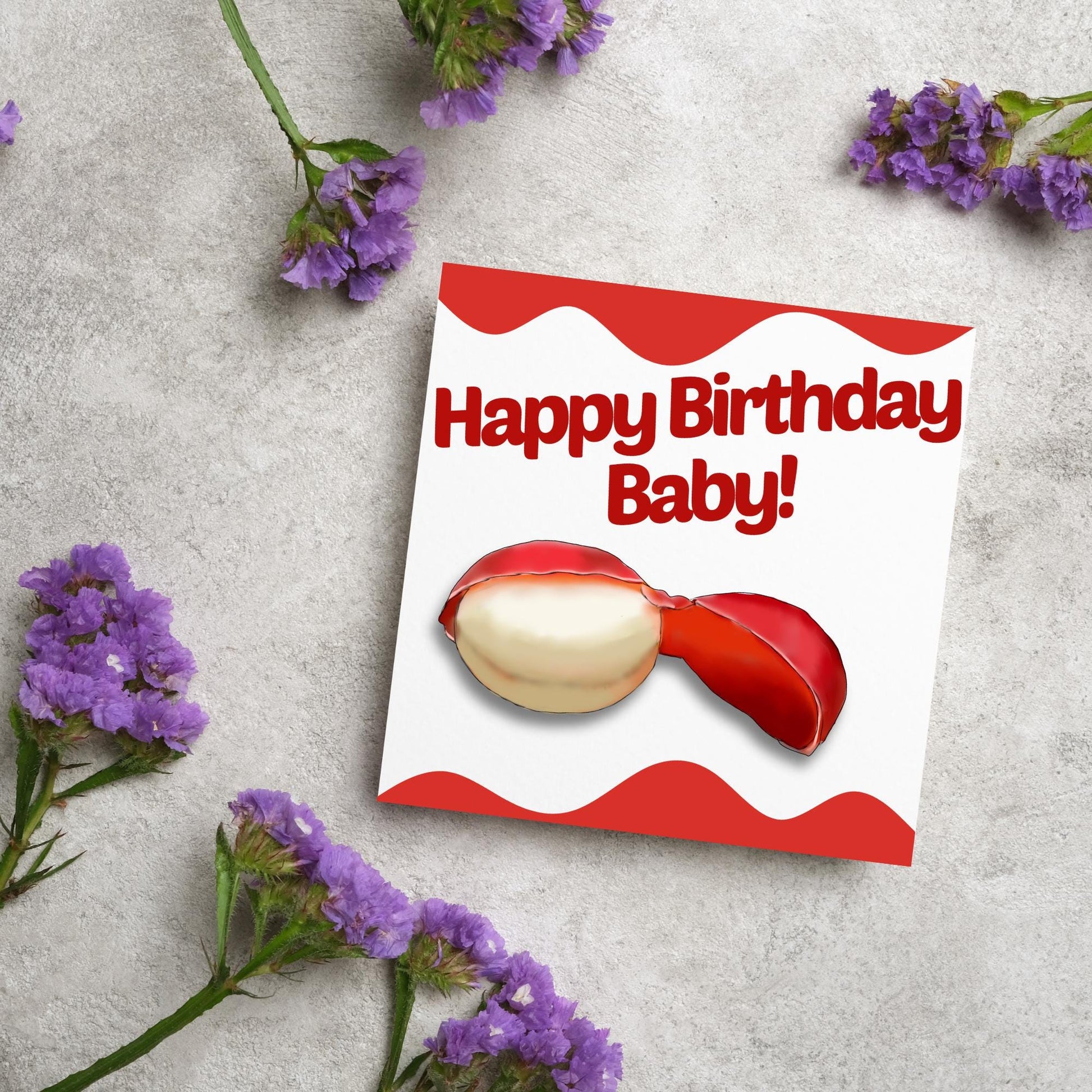 Cheese Birthday Card, British Themed Birthday Card, Funny Birthday Card, Baby Bell, Edam Card, Card for Wife, Card for Husband