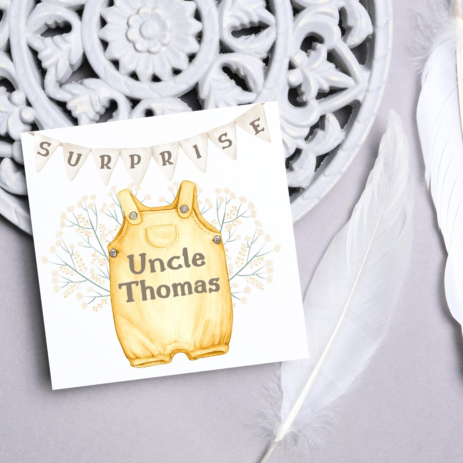 Pregnancy Announcement Card for Family Member, You're going to be an Aunt, Uncle, Grandma, Grandad, Personalised Pregnancy Announcement