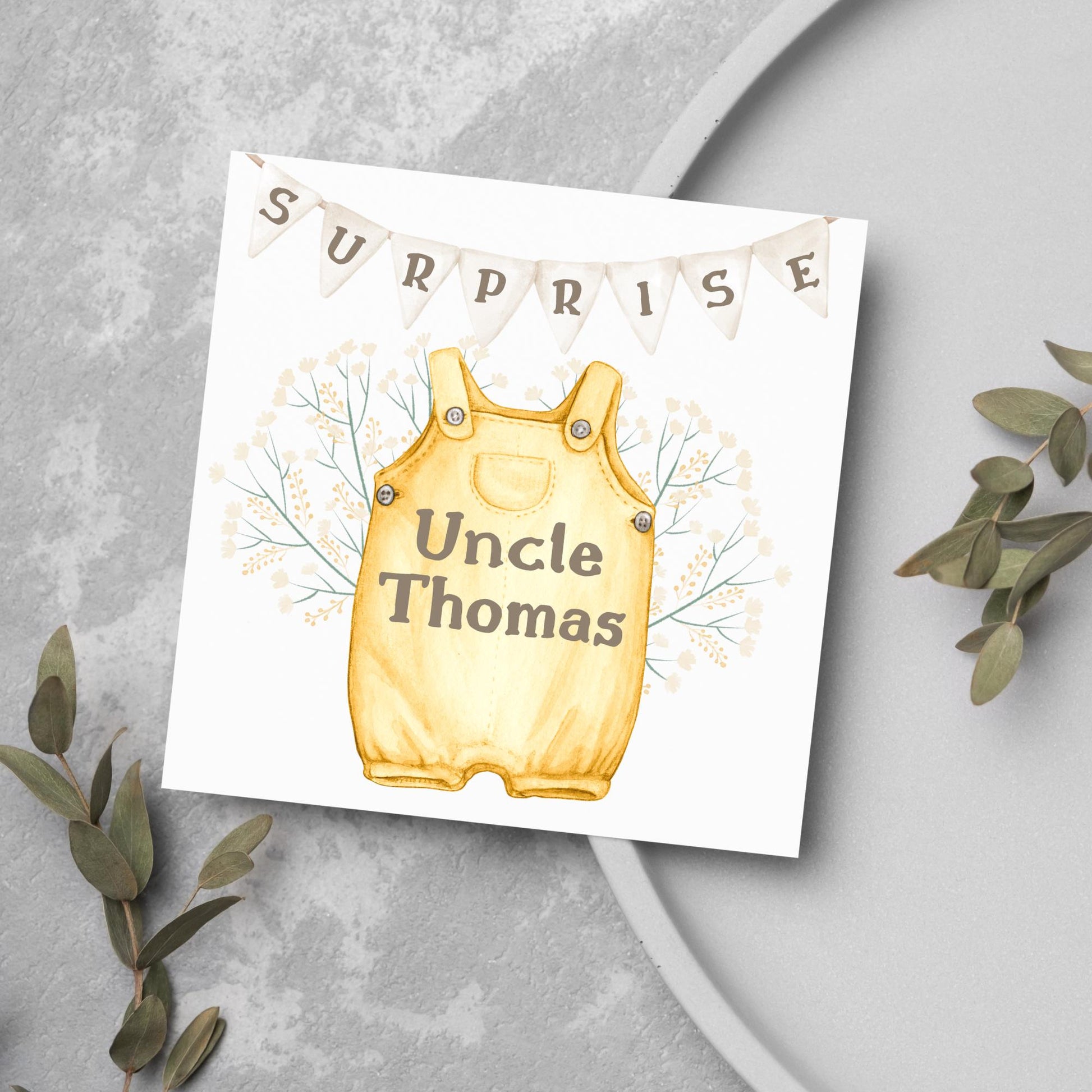 Pregnancy Announcement Card for Family Member, You're going to be an Aunt, Uncle, Grandma, Grandad, Personalised Pregnancy Announcement