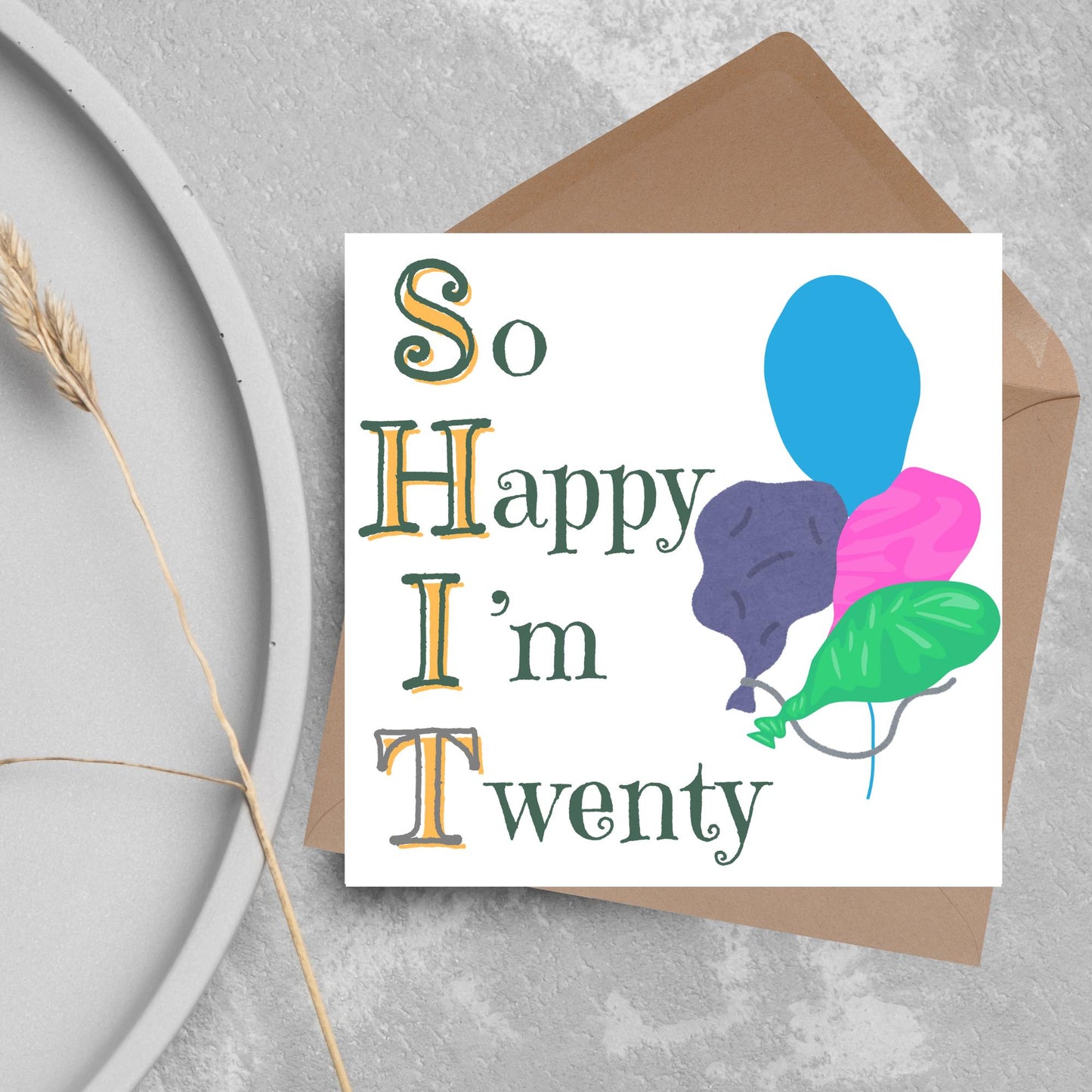30th Birthday Card, 20th Birthday Card, Thirty Birthday Card, Twenty Birthday Card, Funny Rude Birthday Card, 30 years, 20 years
