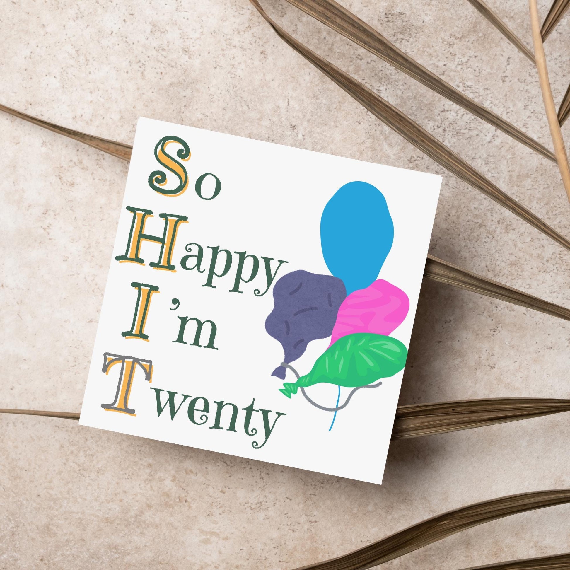 30th Birthday Card, 20th Birthday Card, Thirty Birthday Card, Twenty Birthday Card, Funny Rude Birthday Card, 30 years, 20 years