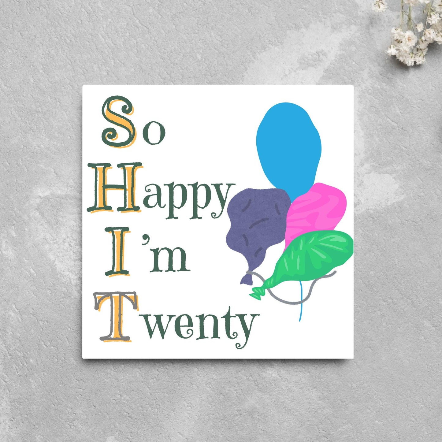 30th Birthday Card, 20th Birthday Card, Thirty Birthday Card, Twenty Birthday Card, Funny Rude Birthday Card, 30 years, 20 years