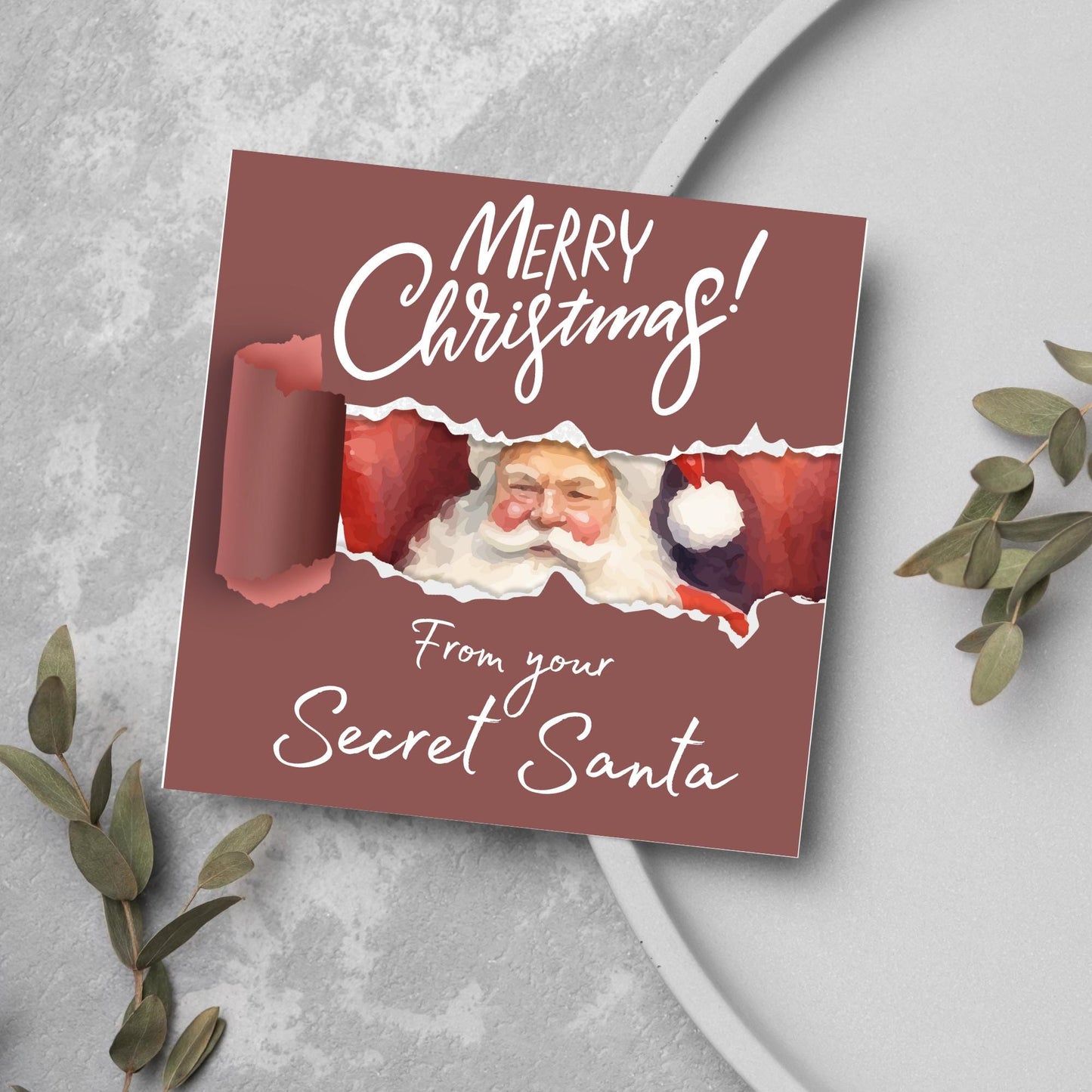 Secret Santa Christmas Card, Office Card, Work Card, Xmas Card, Co Worker Card, Colleague Card, Secret Santa Idea