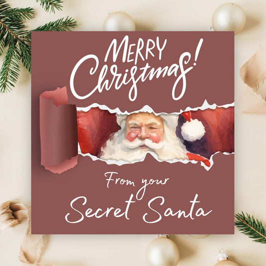 Secret Santa Christmas Card, Office Card, Work Card, Xmas Card, Co Worker Card, Colleague Card, Secret Santa Idea