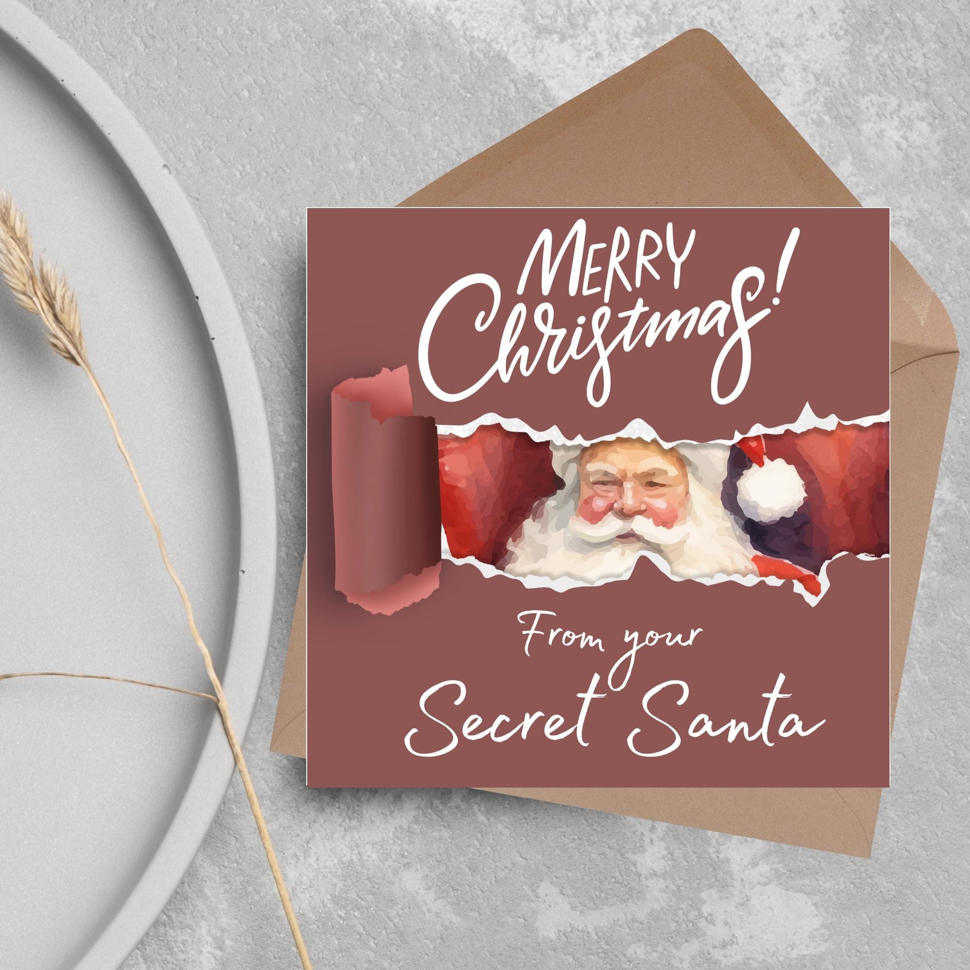 Secret Santa Christmas Card, Office Card, Work Card, Xmas Card, Co Worker Card, Colleague Card, Secret Santa Idea