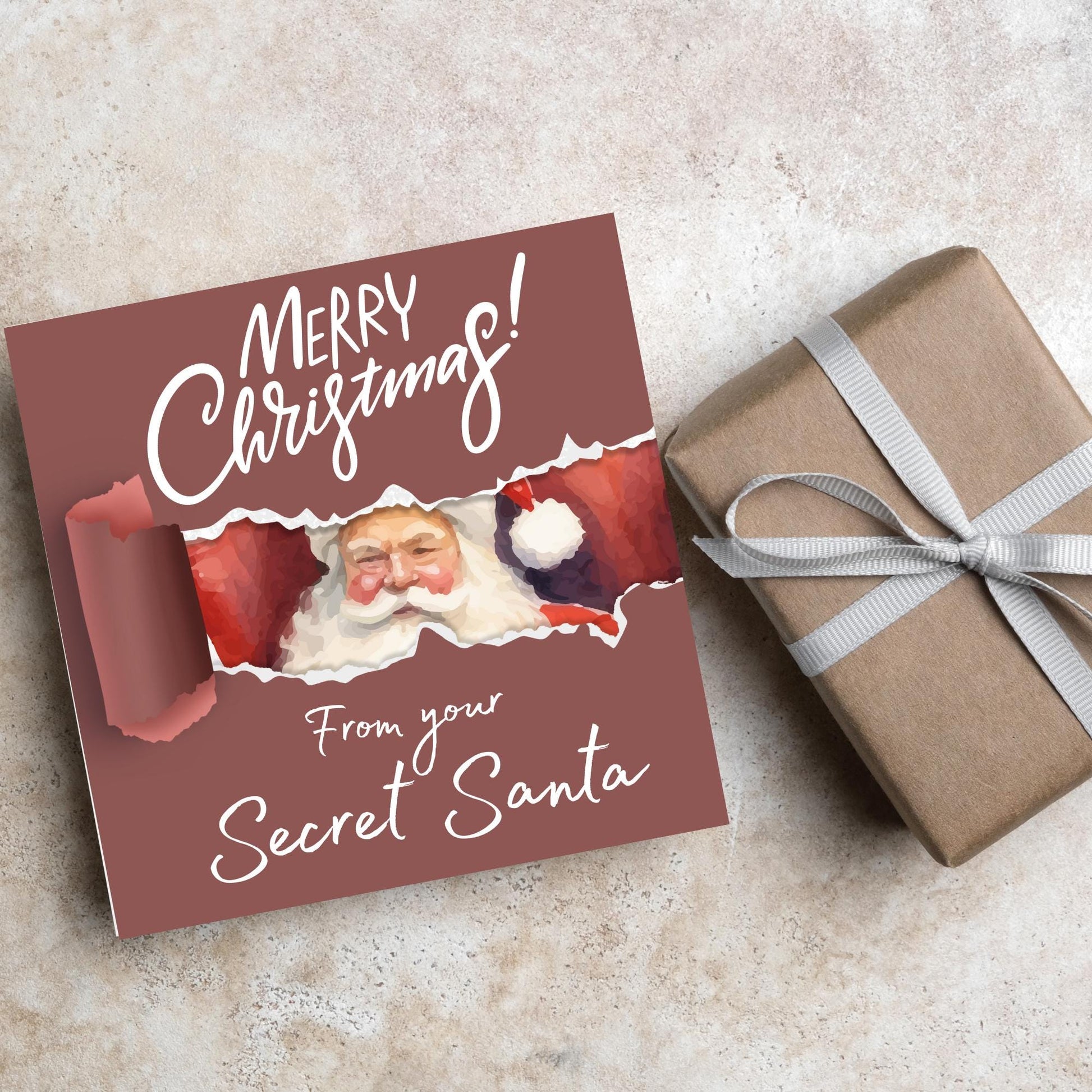 Secret Santa Christmas Card, Office Card, Work Card, Xmas Card, Co Worker Card, Colleague Card, Secret Santa Idea