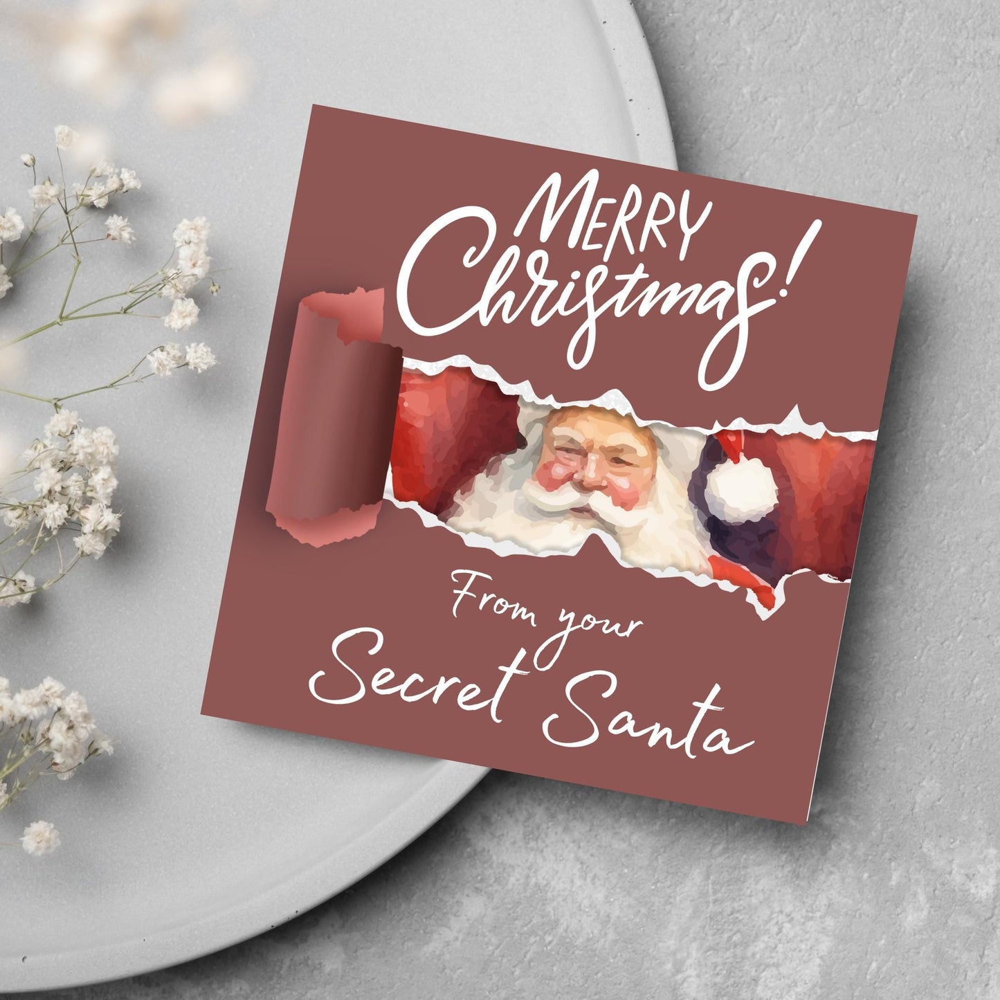 Secret Santa Christmas Card, Office Card, Work Card, Xmas Card, Co Worker Card, Colleague Card, Secret Santa Idea