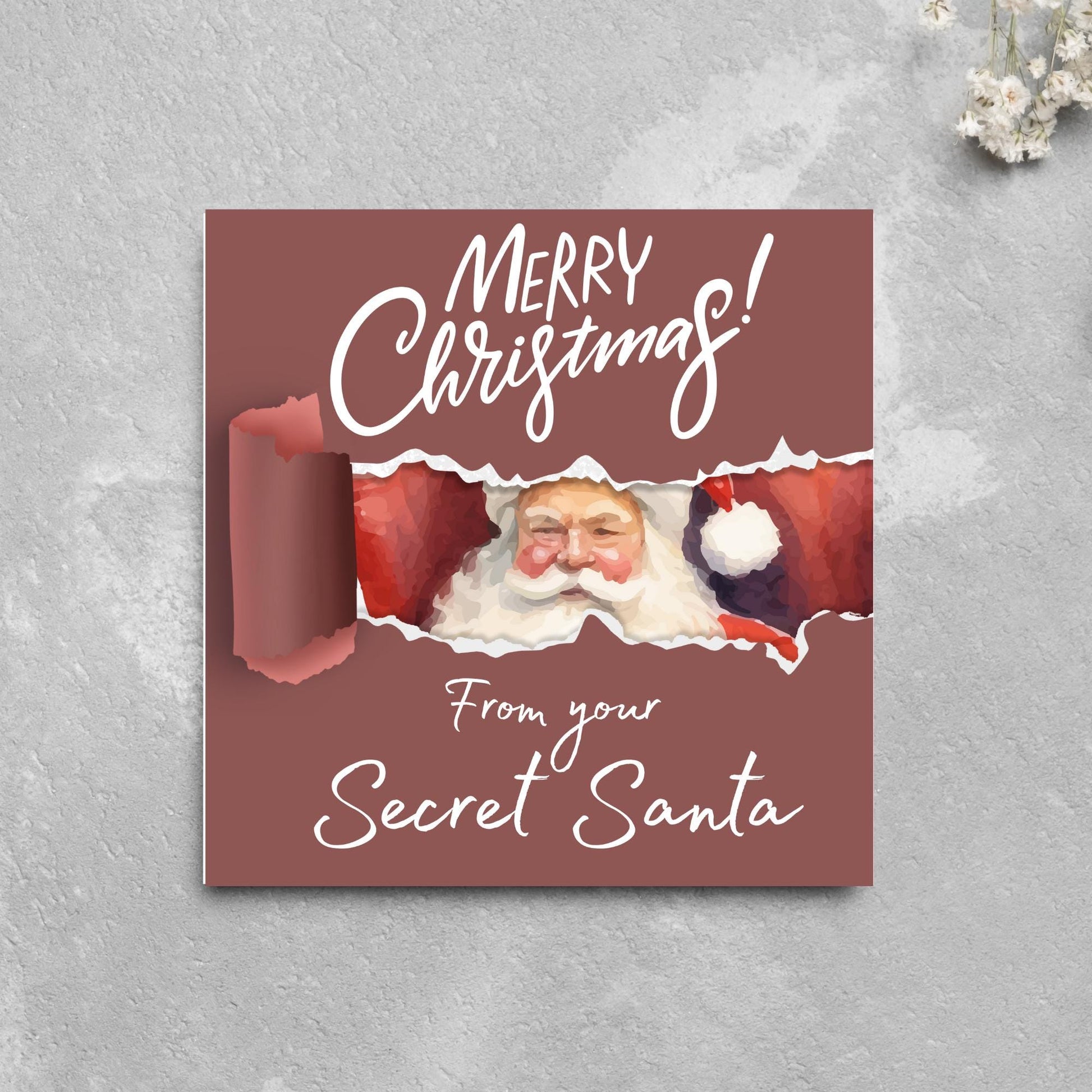 Secret Santa Christmas Card, Office Card, Work Card, Xmas Card, Co Worker Card, Colleague Card, Secret Santa Idea