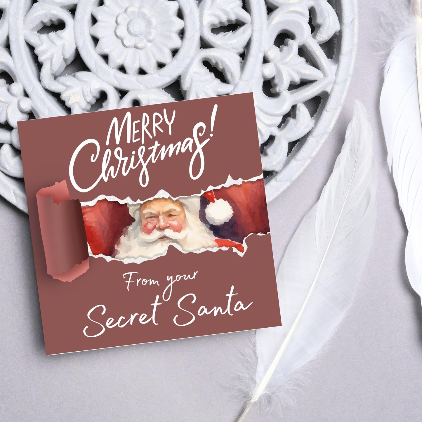 Secret Santa Christmas Card, Office Card, Work Card, Xmas Card, Co Worker Card, Colleague Card, Secret Santa Idea