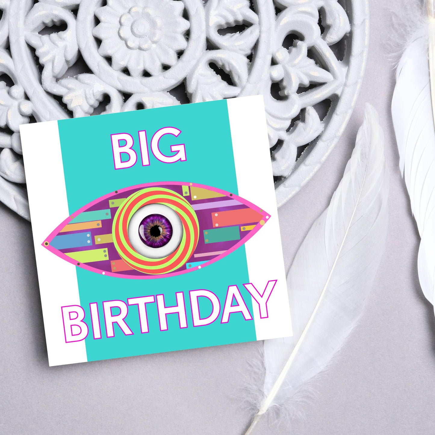 Big Brother Themed Birthday Card, Funny Birthday Card, Card for Brother, Birthday Card for Sister, Fan Card, Card for housemate