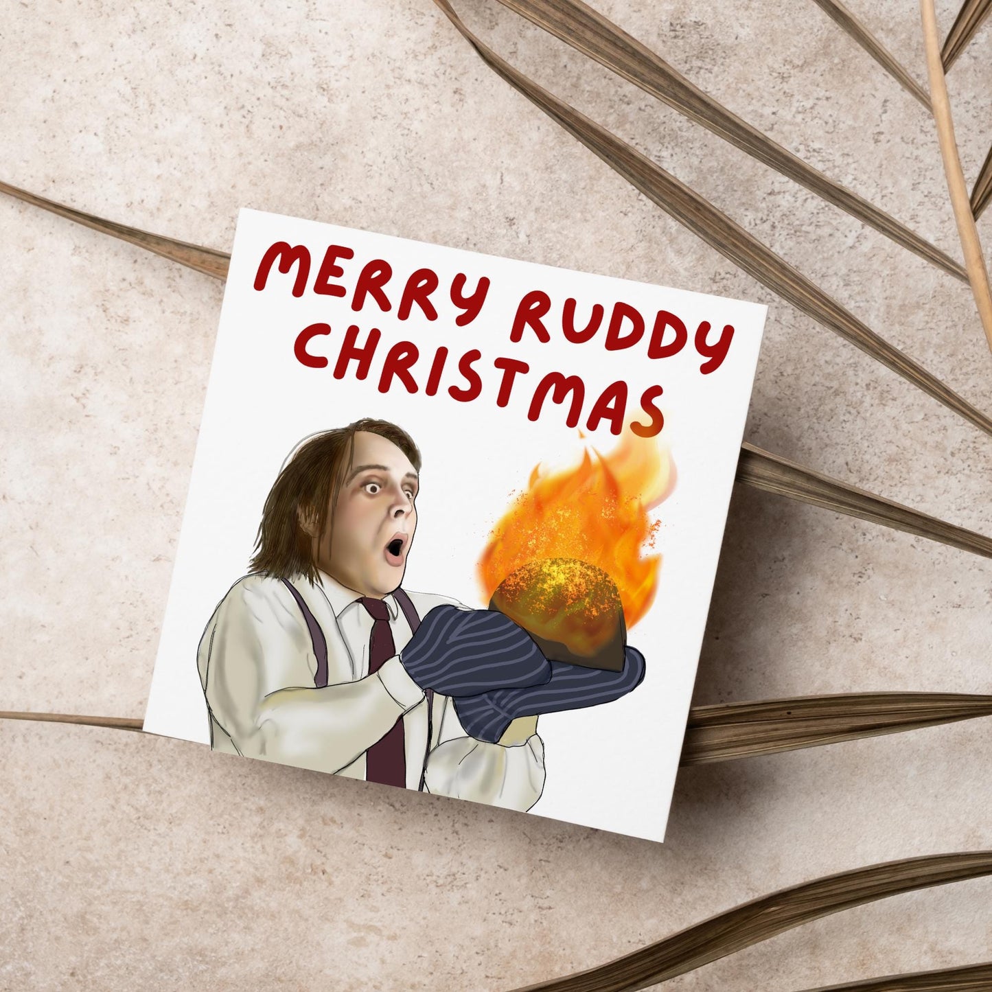 Bottom Christmas Card, Bottom Greeting Card, Rik Mayall, Eddie and Richie Bottom Card, Xmas Card, Rude Christmas Card