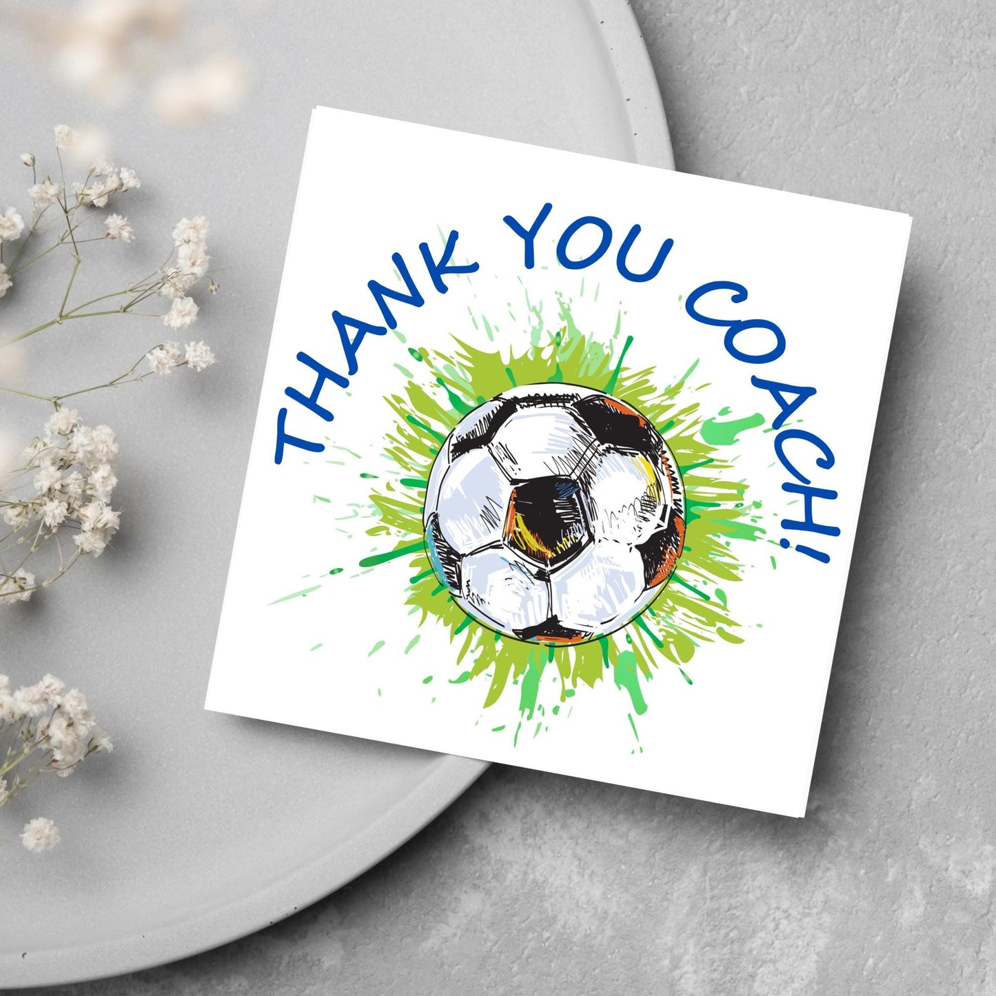 Thank You Coach Card, Team Coach Card, Card for Football Coach, Football Match Card, Coach Retirement Card, Football Card, Team Coach Card