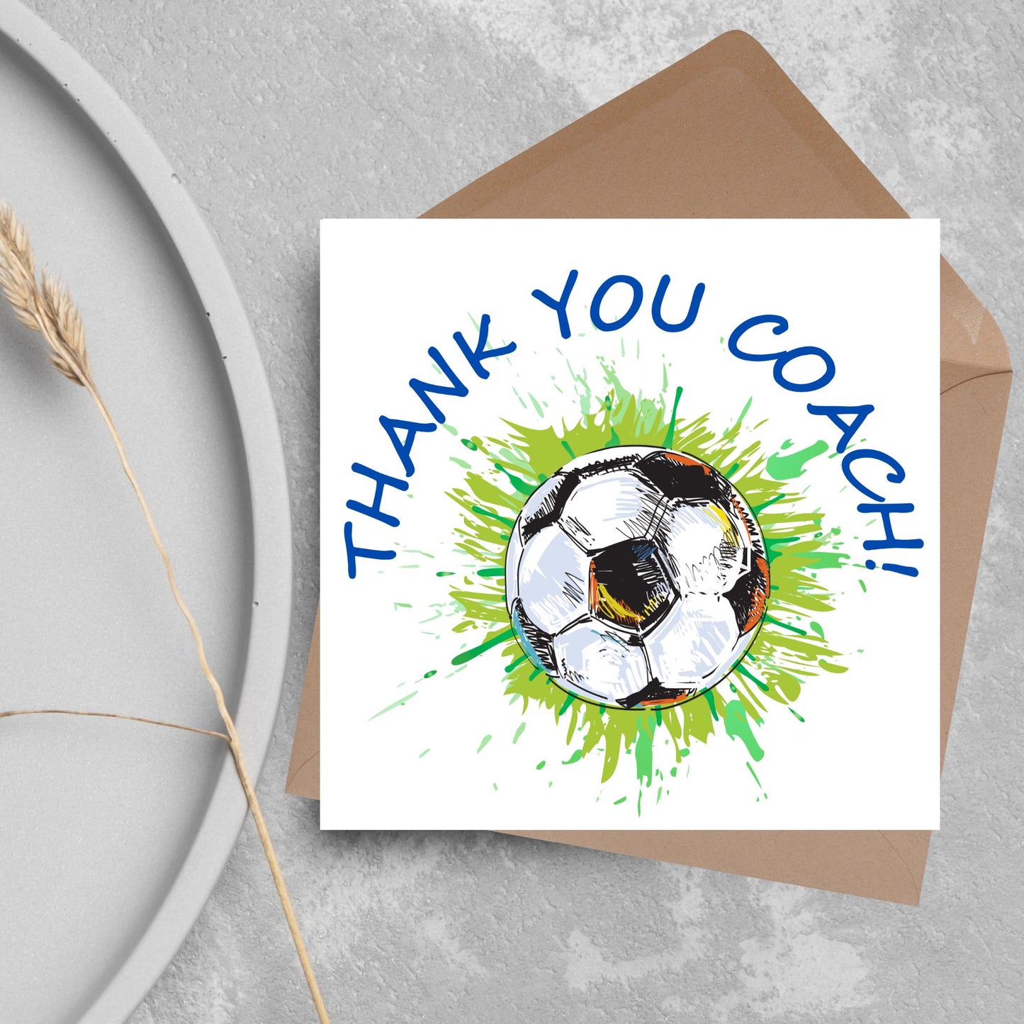 Thank You Coach Card, Team Coach Card, Card for Football Coach, Football Match Card, Coach Retirement Card, Football Card, Team Coach Card