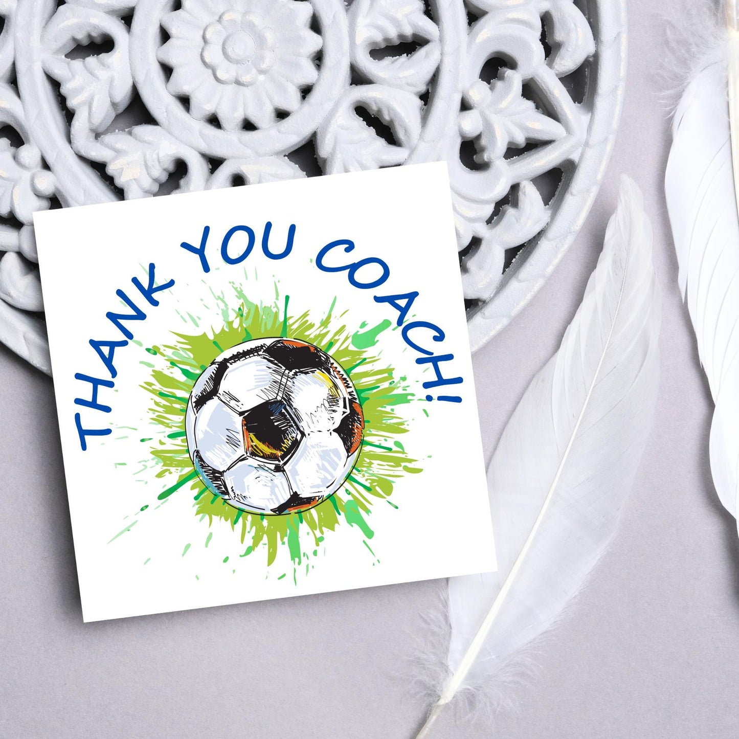 Thank You Coach Card, Team Coach Card, Card for Football Coach, Football Match Card, Coach Retirement Card, Football Card, Team Coach Card