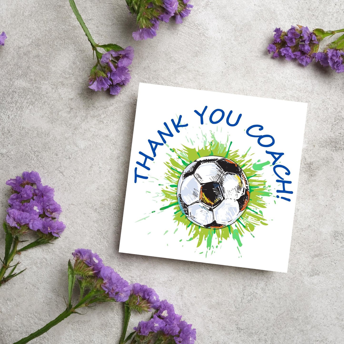 Thank You Coach Card, Team Coach Card, Card for Football Coach, Football Match Card, Coach Retirement Card, Football Card, Team Coach Card