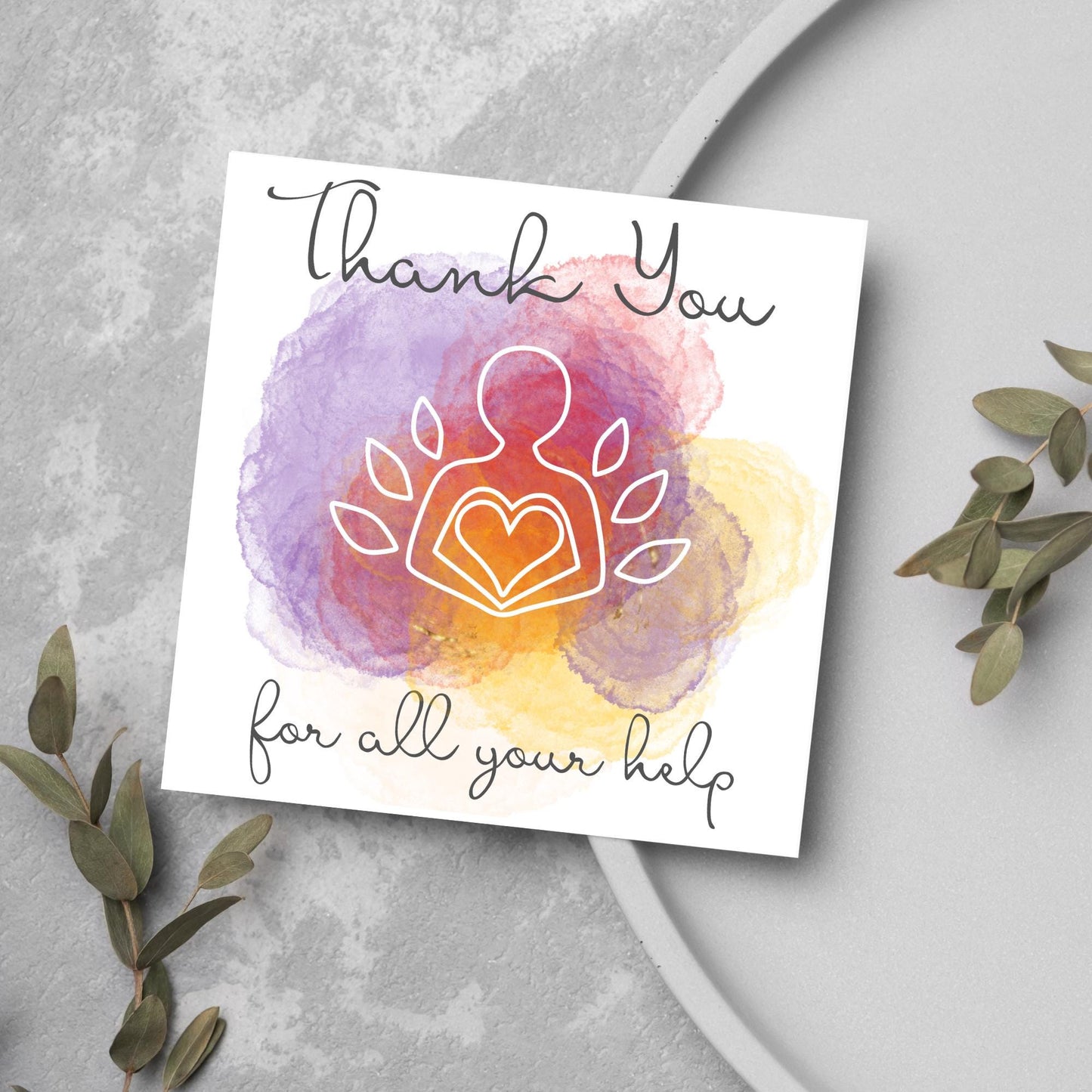 Thank You Card for Therapist, Card for Counsellor, Holistic Card, Healer Card, Psychologist Thank You Card, EMDR, CBT, DBT Thanks Card