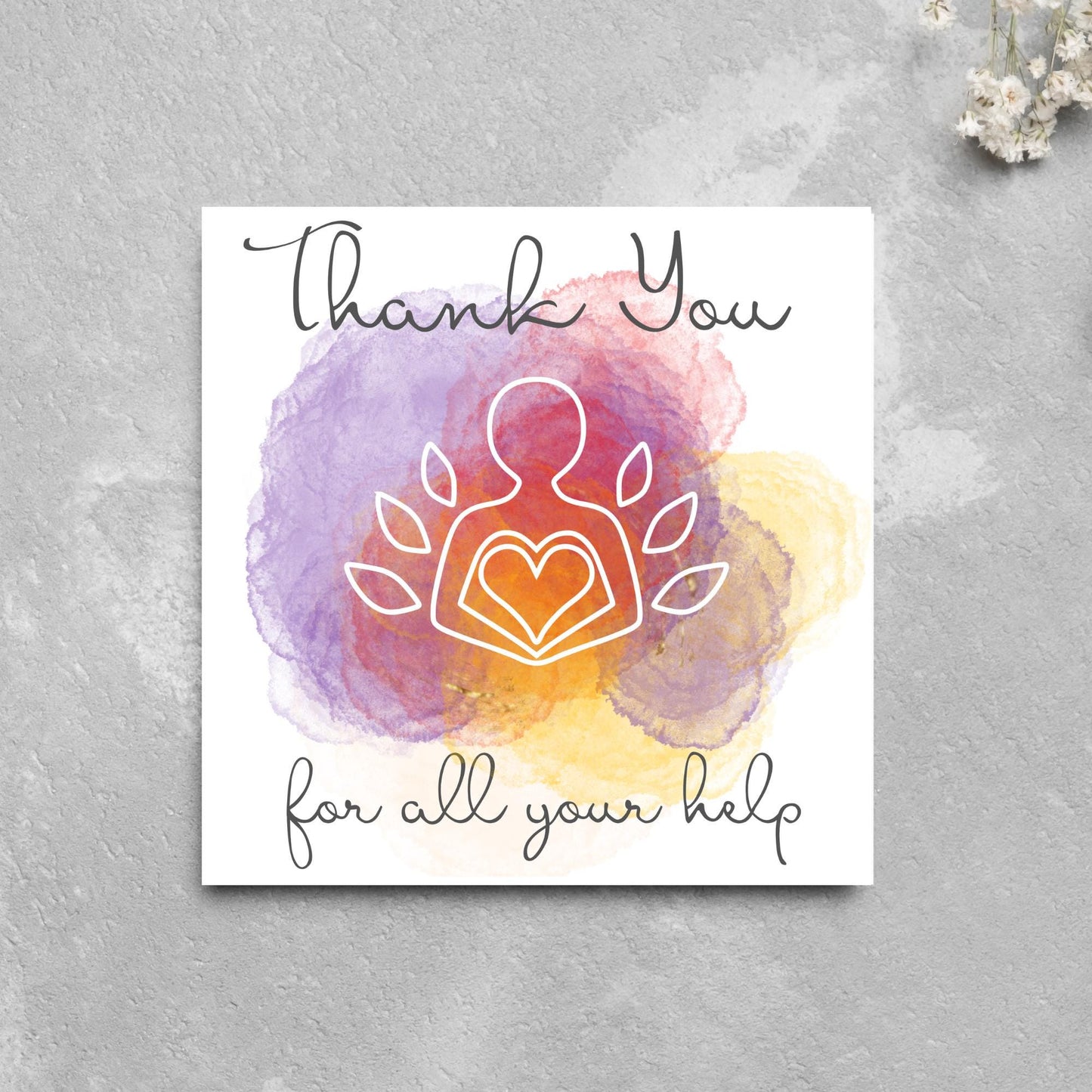 Thank You Card for Therapist, Card for Counsellor, Holistic Card, Healer Card, Psychologist Thank You Card, EMDR, CBT, DBT Thanks Card