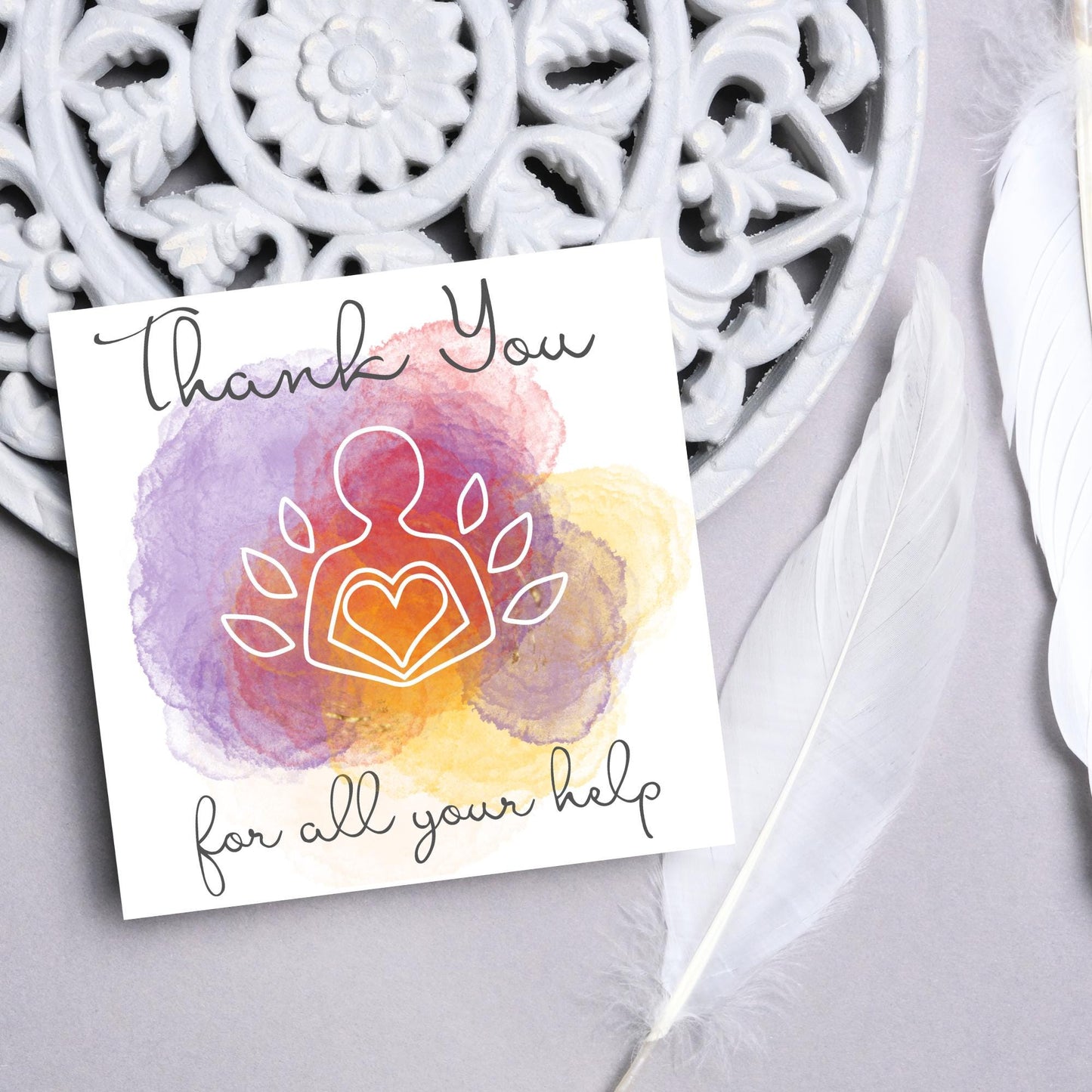 Thank You Card for Therapist, Card for Counsellor, Holistic Card, Healer Card, Psychologist Thank You Card, EMDR, CBT, DBT Thanks Card