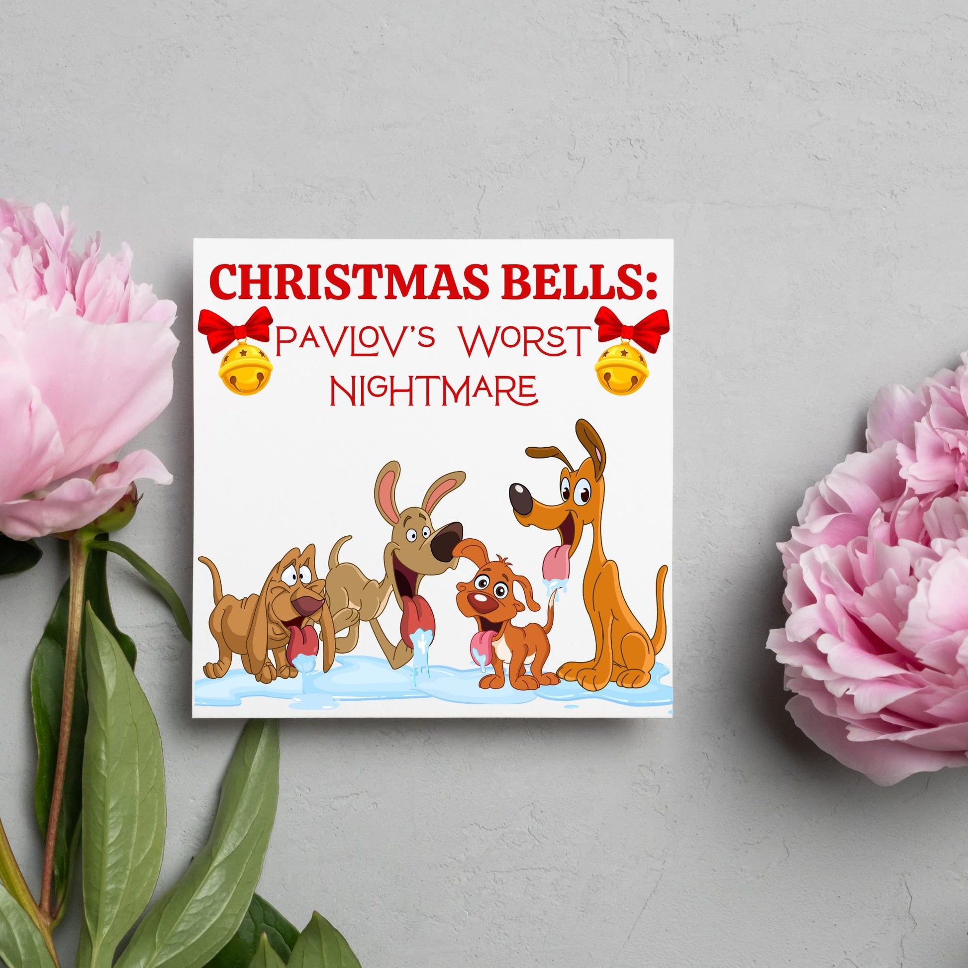 Psychology Christmas Card, Funny Psychologist Card, Pavlov's Dogs Christmas Card, Psychology Xmas Card, Christmas Card for Psychologist