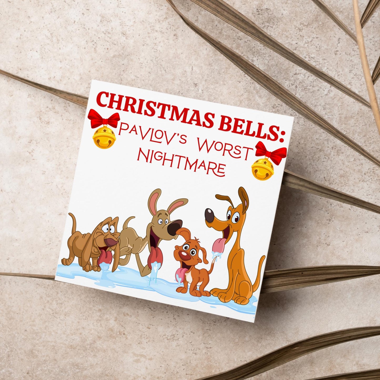Psychology Christmas Card, Funny Psychologist Card, Pavlov's Dogs Christmas Card, Psychology Xmas Card, Christmas Card for Psychologist