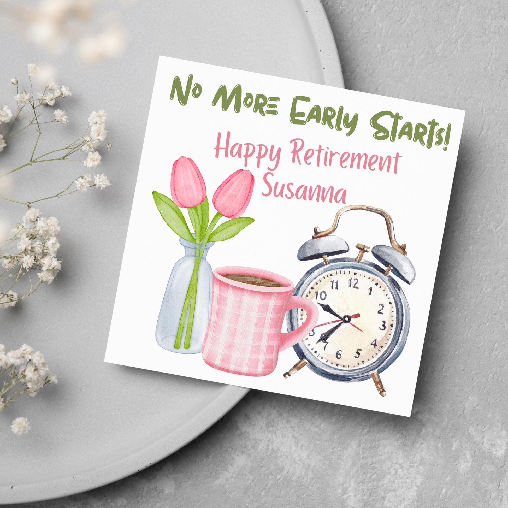 Personalised Name Retirement Card, Leaving Card for Him, Card for Her, Congratulations Card, Retired Card, Retiring, We'll Miss You Card