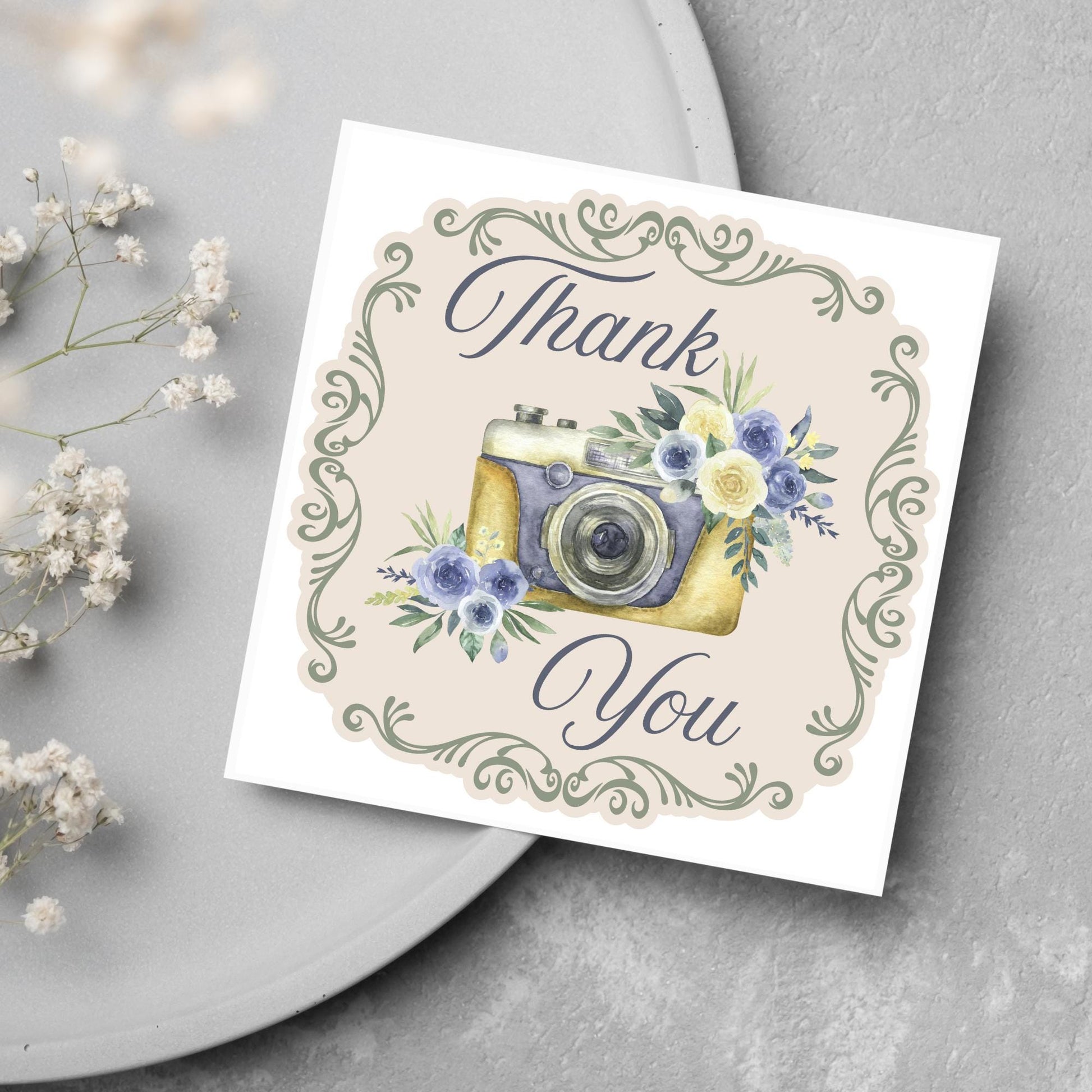 Thank You Card for Wedding Photographer, Thanks Photographer, Wedding Thank You, Photography Thanks Card, Thank You Photo Card