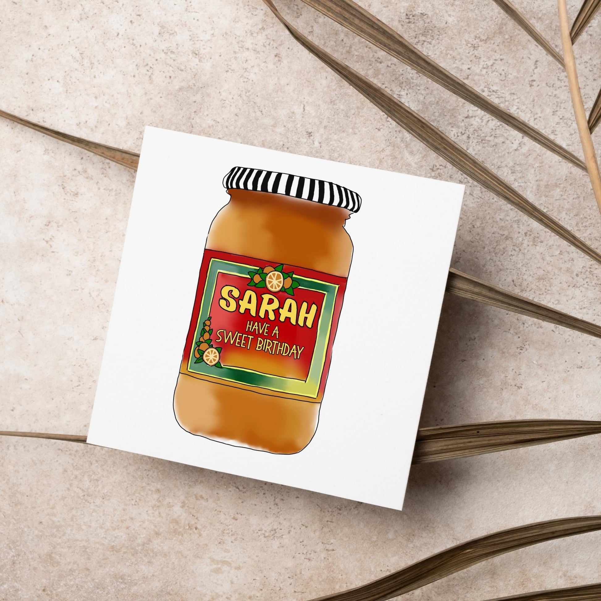 Personalised Marmalade Birthday Card, British Themed Birthday Card, Funny Birthday Card, Name Birthday Card, Card for Grandma, for Mum