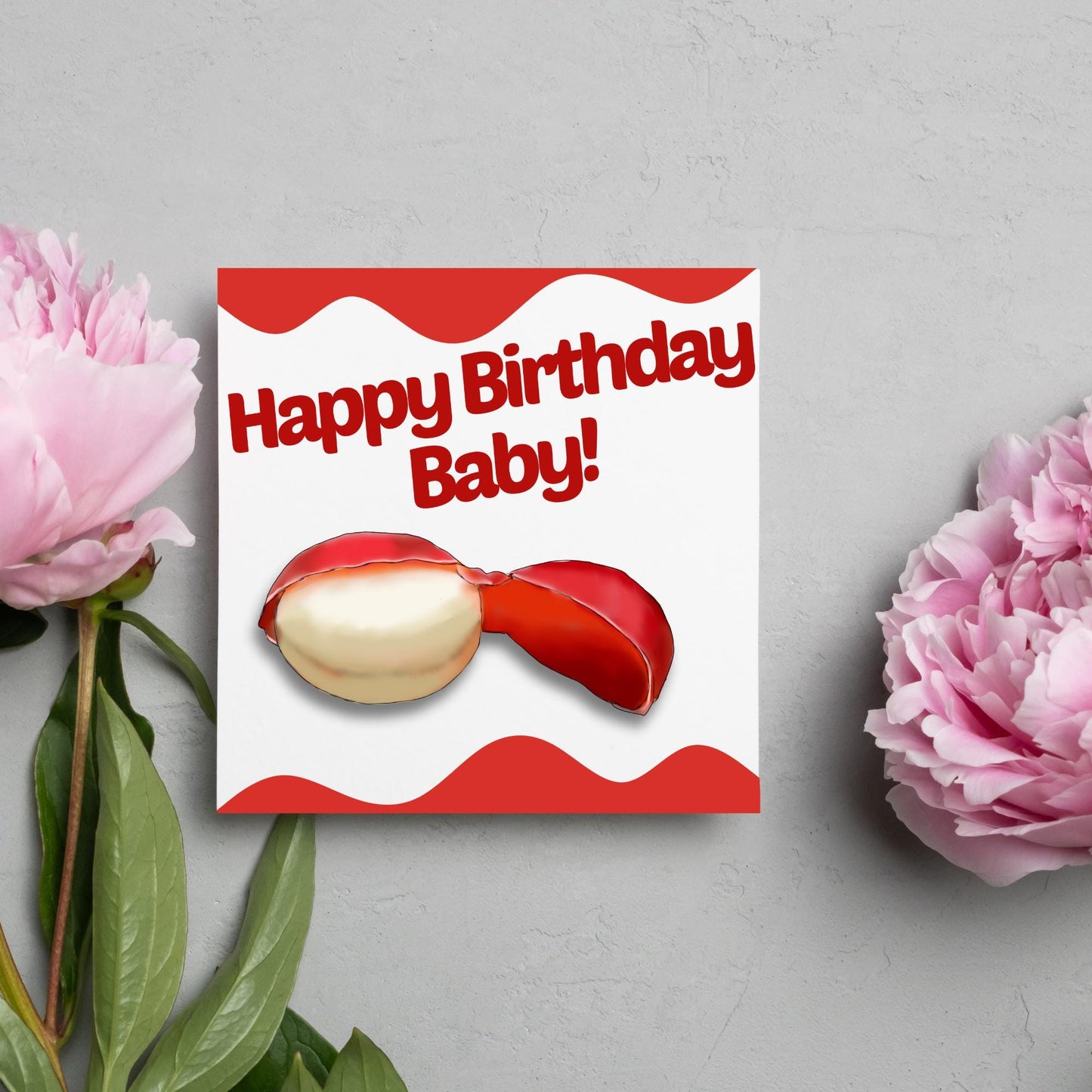 Cheese Birthday Card, British Themed Birthday Card, Funny Birthday Card, Baby Bell, Edam Card, Card for Wife, Card for Husband